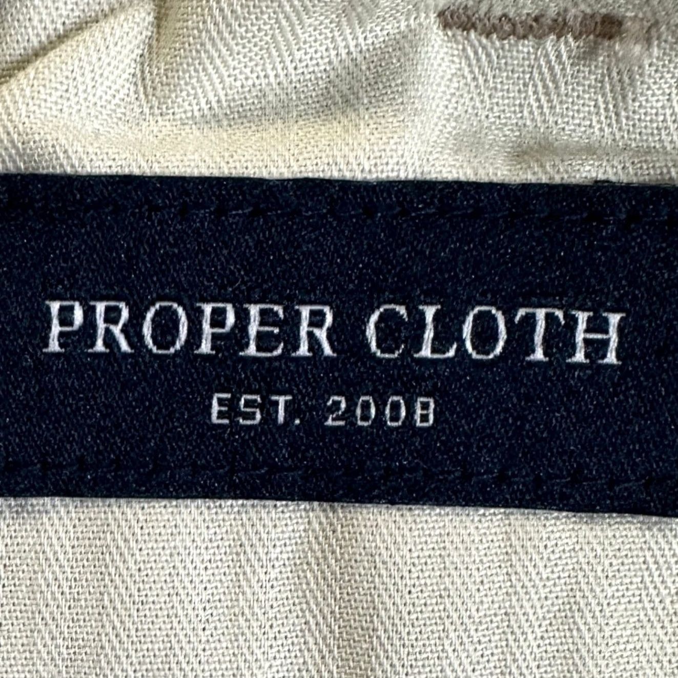 Proper Cloth Proper Cloth Chino Pants Mens 41X32 Flat Front Pockets Stretch Straight Leg Beige 98% Cotton 2% Spandex Casual Fit Mens Size US 36 / EU 52 - 3 Thumbnail
