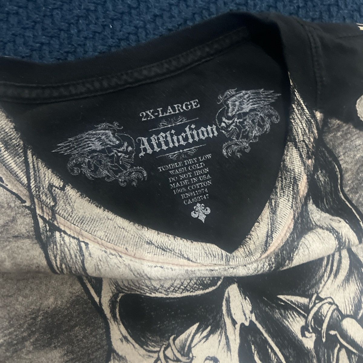 Affliction Affliction Angel Vs Demon shirt Size US XXL / EU 58 / 5 - 2 Thumbnail