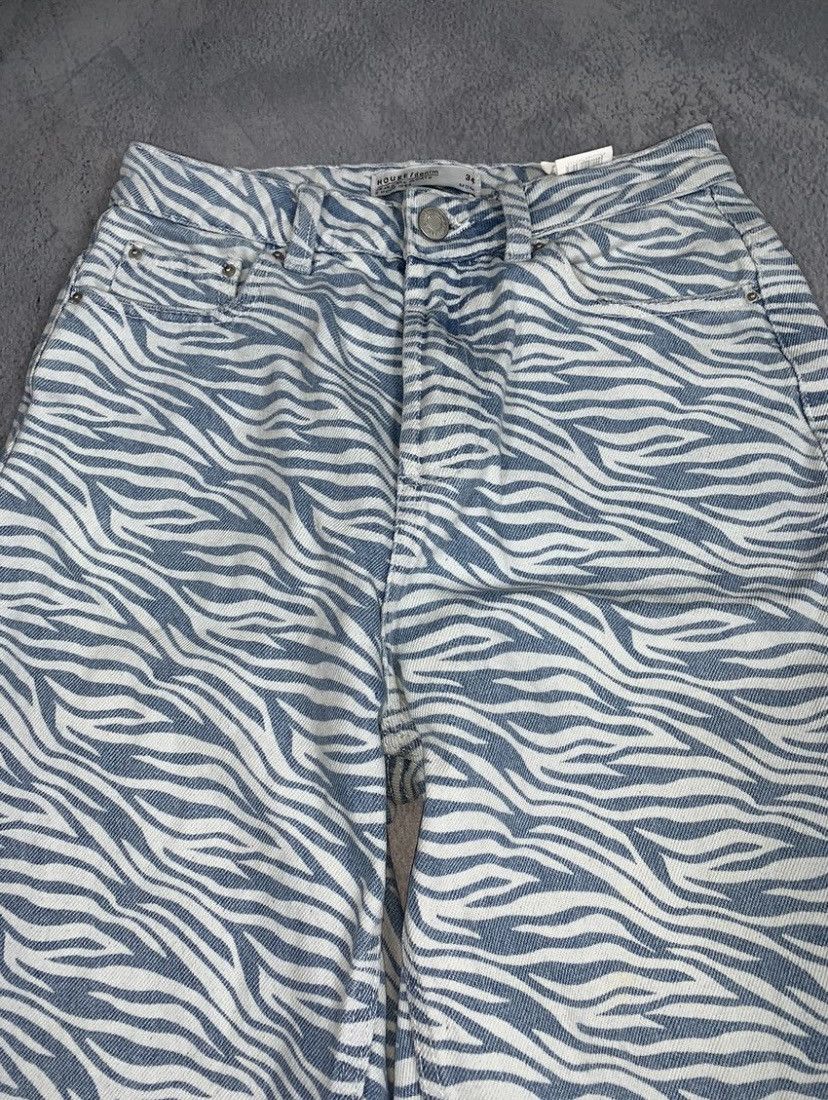 Japanese Brand × Vintage Vintage Y2K mom zebra denim pants trousers size japanese 24 Size 24" / US 00 / IT 34 - 9 Thumbnail
