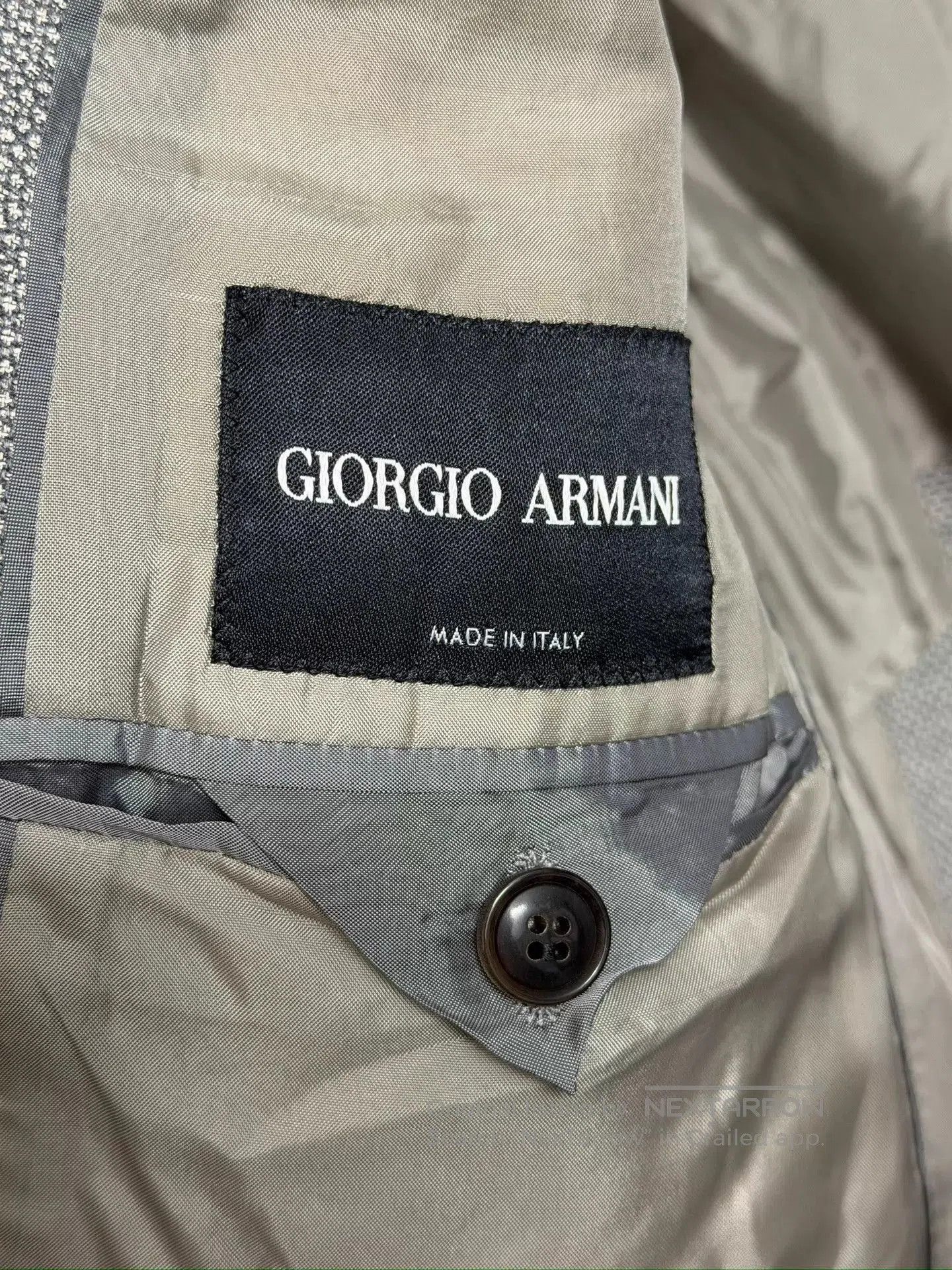 Giorgio Armani Gray Textured Blazer with Button Closure. Size US M / EU 48-50 / 2 - 6 Thumbnail