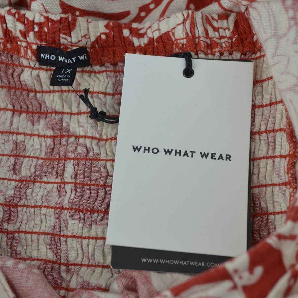 Other Who What Wear Batik Floral Aurora Red Dress Boho Plus Sz 1X Size XL / US 12-14 / IT 48-50 - 8 Thumbnail