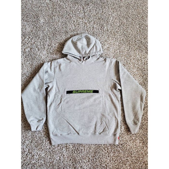 Zip pouch clearance hooded sweatshirt supreme