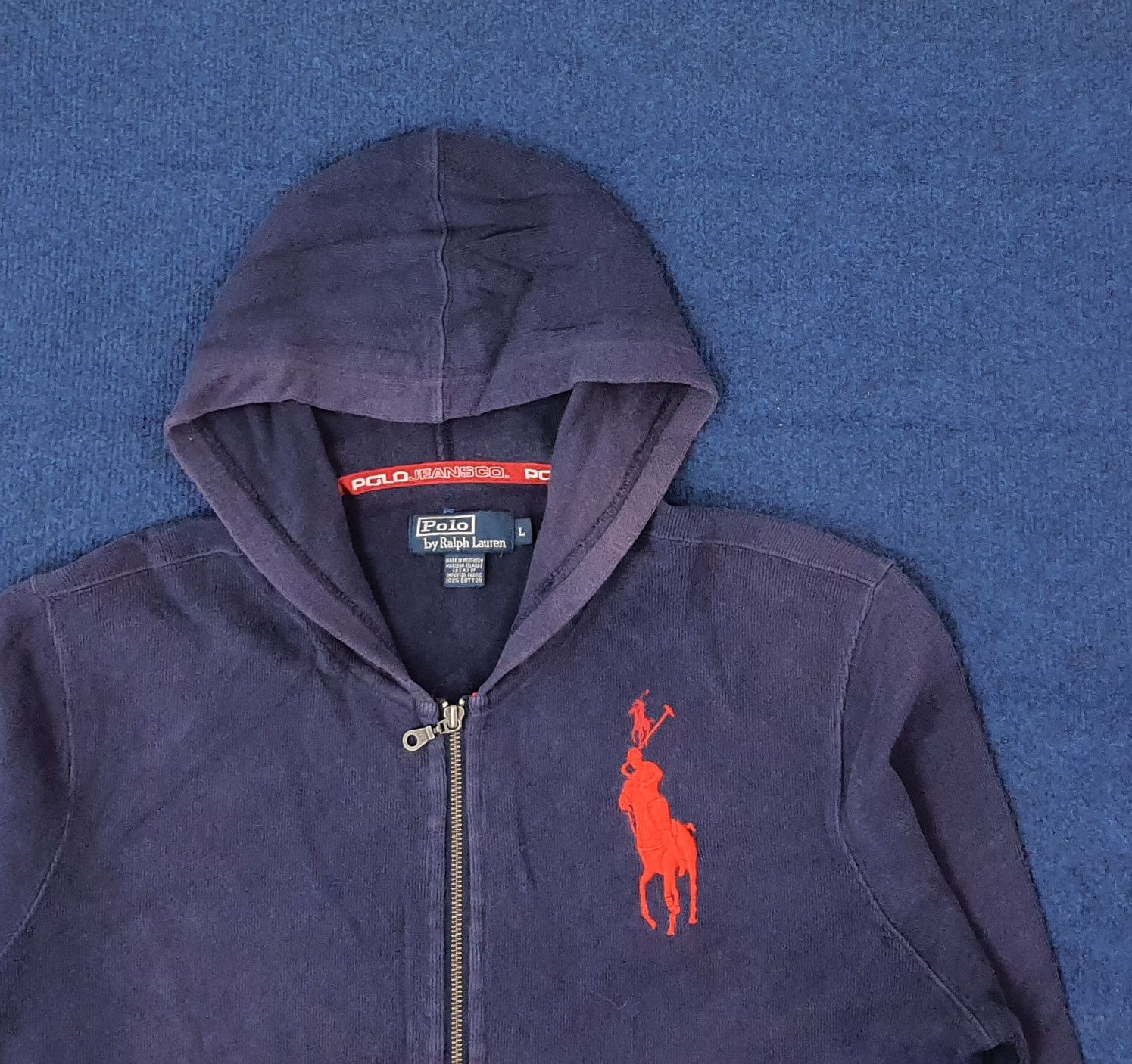 Polo Ralph Lauren Vintage POLO by Ralph Lauren Zipper Hoodies C253N18 Size US L / EU 52-54 / 3 - 2 Thumbnail