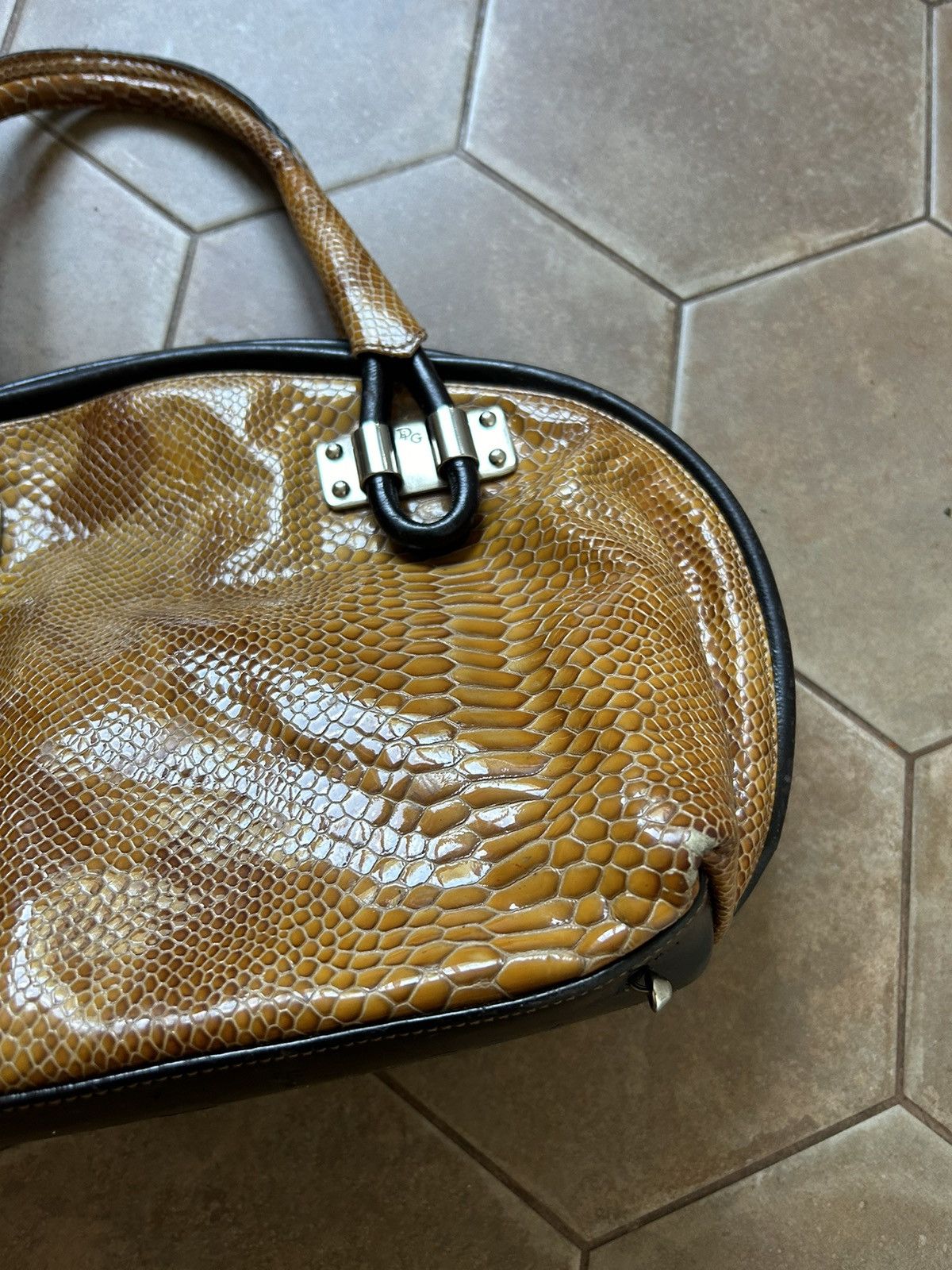 Japanese Brand VINTAGE AVANT-GARDE BAG LEATHER PYTHON ALIGATOR Size ONE SIZE - 2 Thumbnail