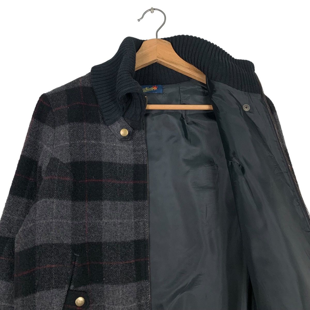 Japanese Brand NANHAITU GIGUE Checked Tartan Wool Jacket #0640-C30 Size US M / EU 48-50 / 2 - 10 Thumbnail