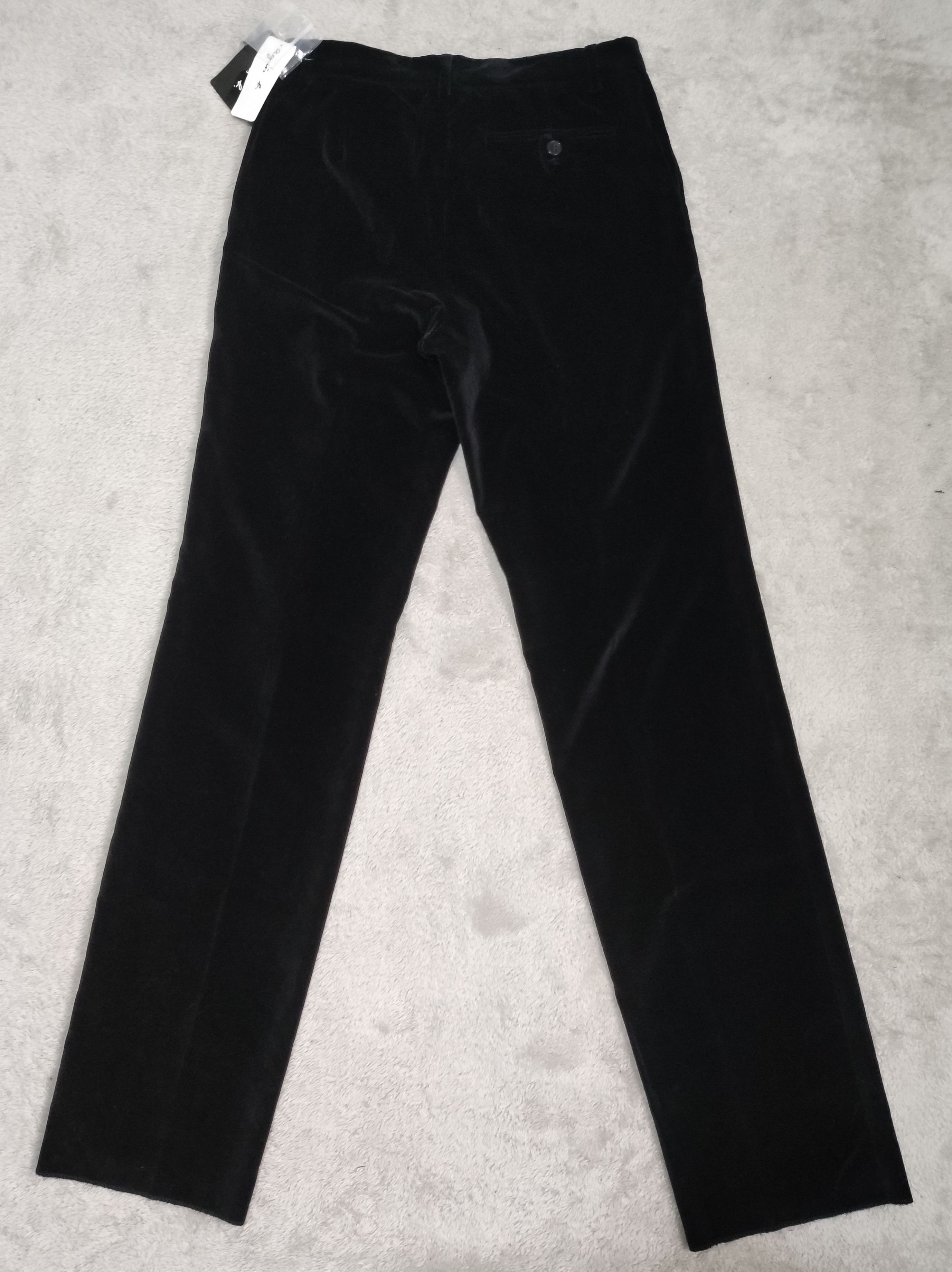 agnes b. Vintage NWT agnès b. homme Paris Black Velvet -France Made Size US 29 - 2 Thumbnail
