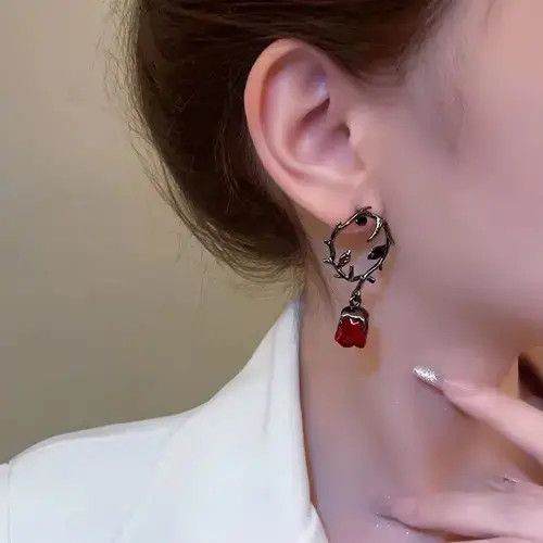 Japanese Brand × Vintage Vintage Barbed Rose Earrings Size ONE SIZE - 3 Thumbnail