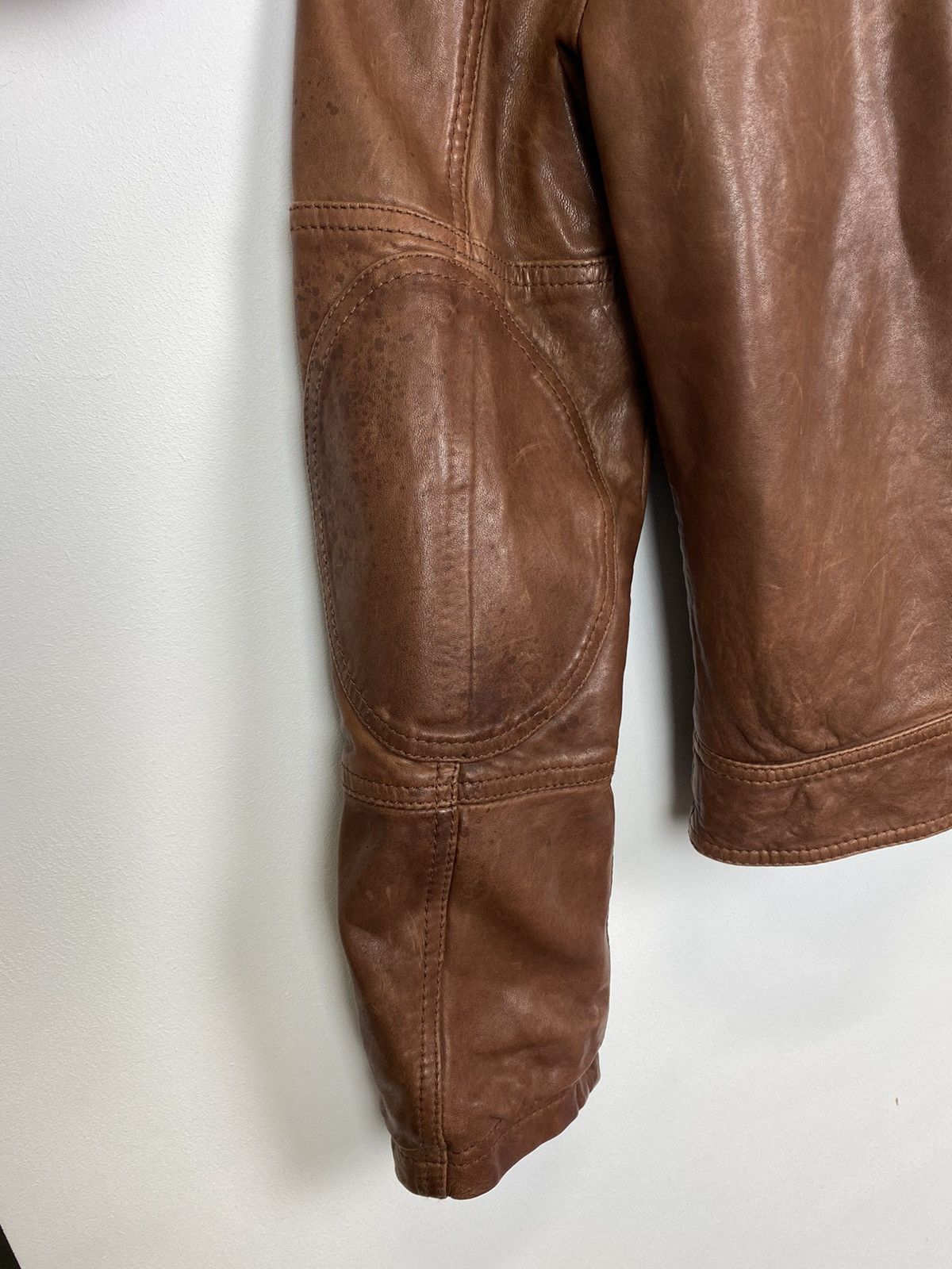 Other Vintage Oakwood Leather Jacket Brown Avant-Garde Japanese Size US L / EU 52-54 / 3 - 13 Thumbnail
