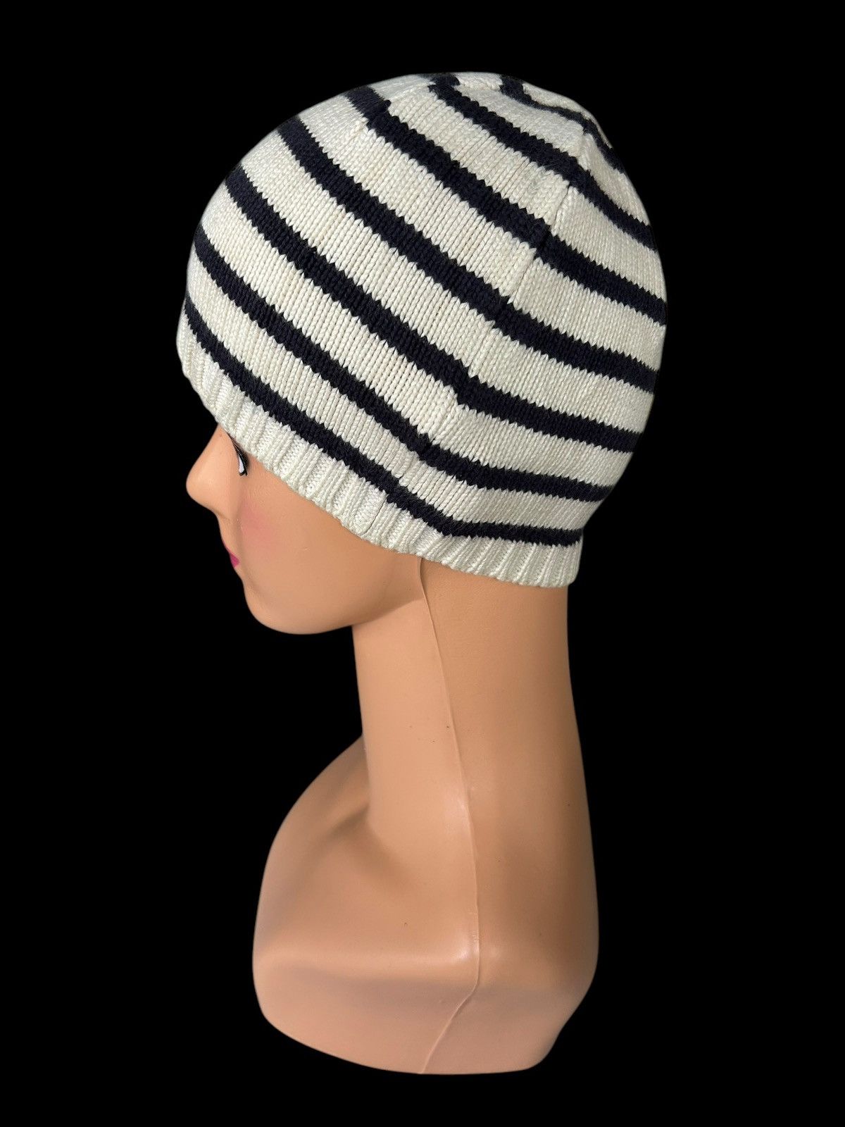 Armani × Designer × Vintage ARMANI J. made In Itlay stripe Knitt Beanie Size ONE SIZE - 4 Thumbnail