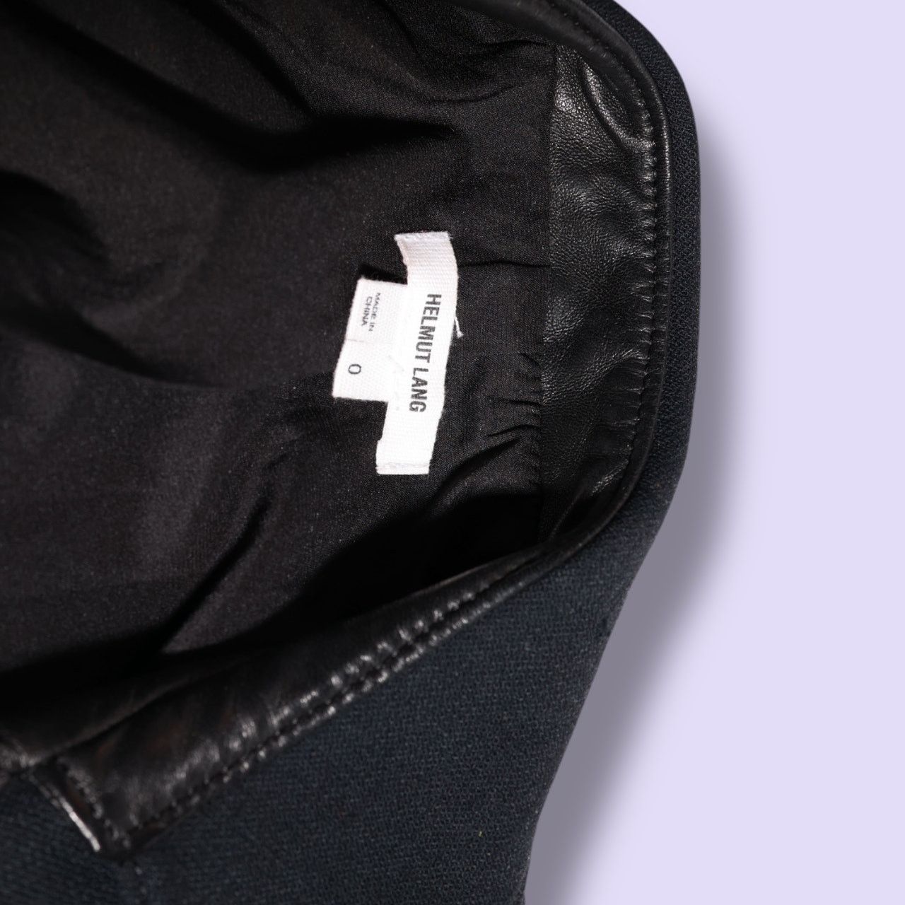 Helmut Lang HELMUT LANG Black Blazer with Lamb Leather Trim - Size 0 Size XS / US 0-2 / IT 36-38 - 8 Thumbnail