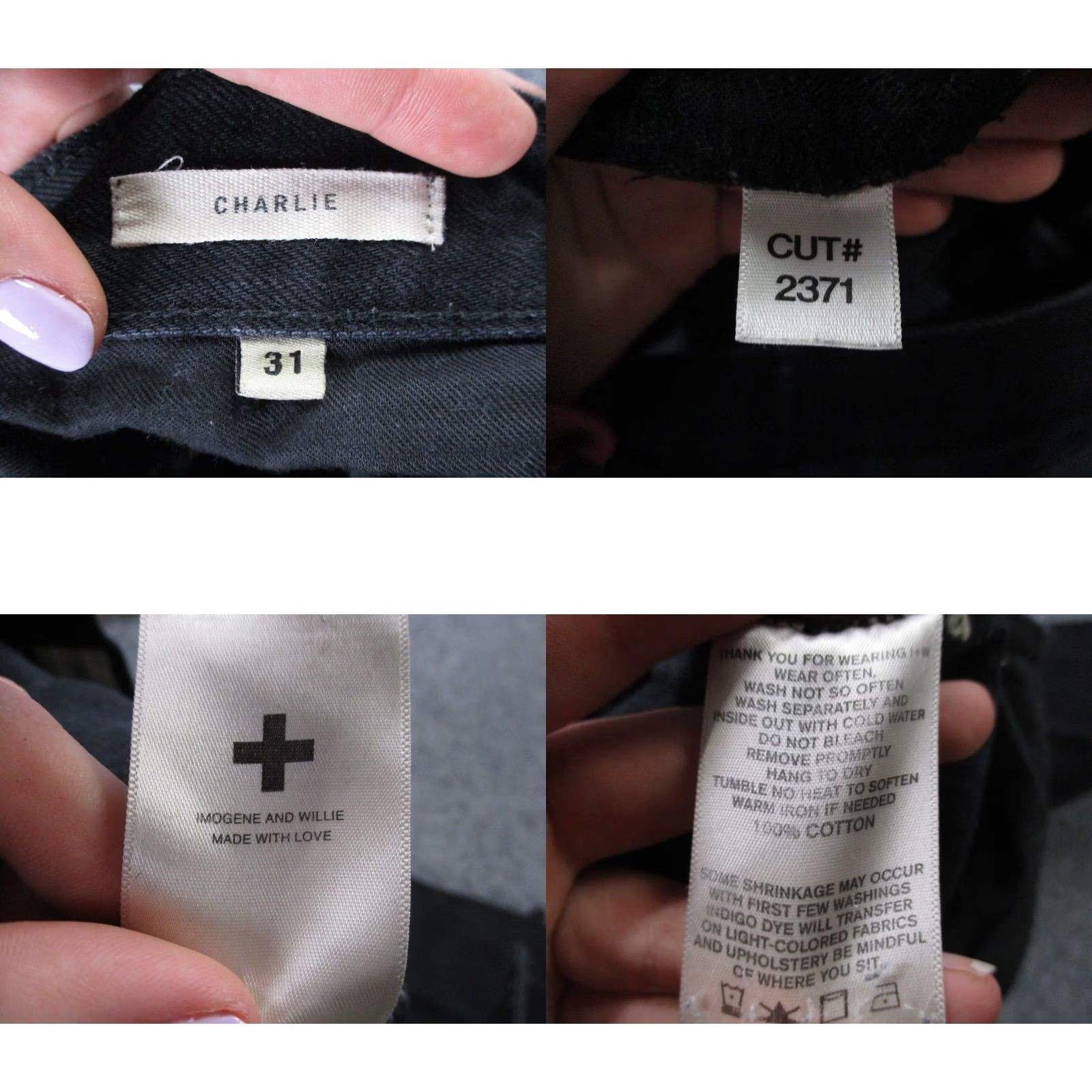 Imogene + Willie Imogene + Willie Jeans Mens 31 Black Charlie Skinny Slim Casual Classic USA Jeans Size US 31 - 8 Thumbnail