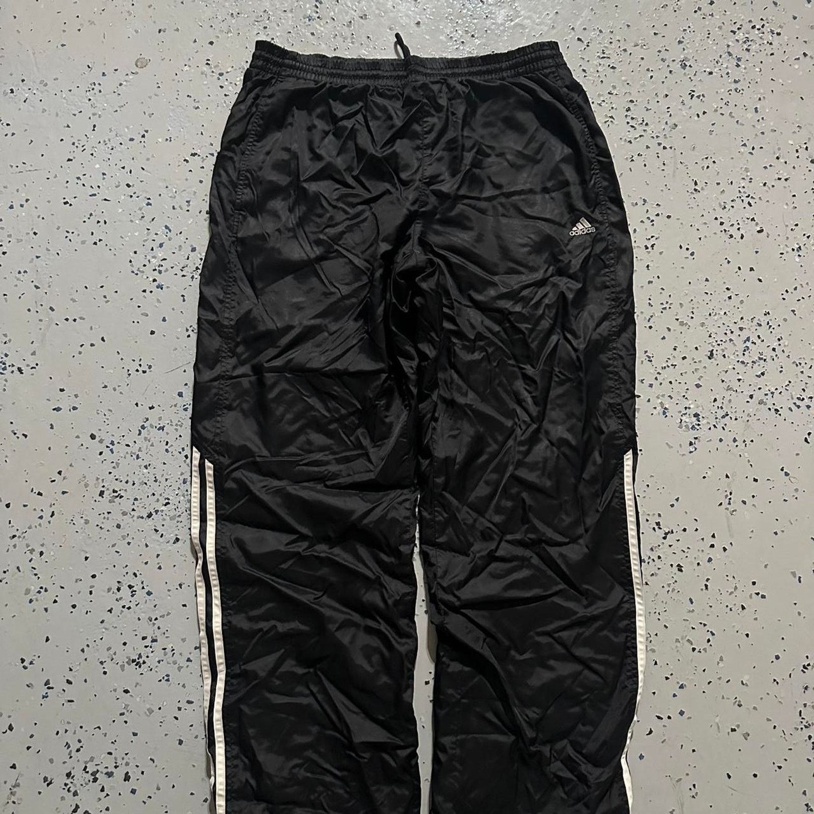 Adidas Vintage 2006 Black Adidas Nylon Track Pants Size US 30 / EU 46 - 1 Thumbnail