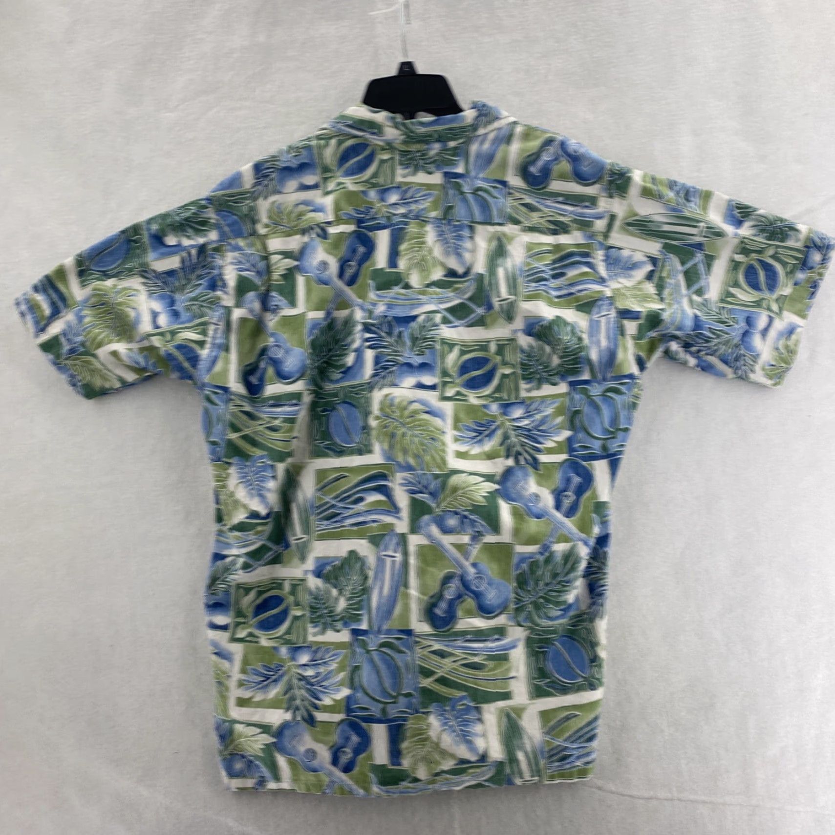 Vivobarefoot VINTAGE Go Barefoot Shirt Mens Button Front Hawaiian Shirt Cotton Surf Guitars Size US M / EU 48-50 / 2 - 7 Thumbnail