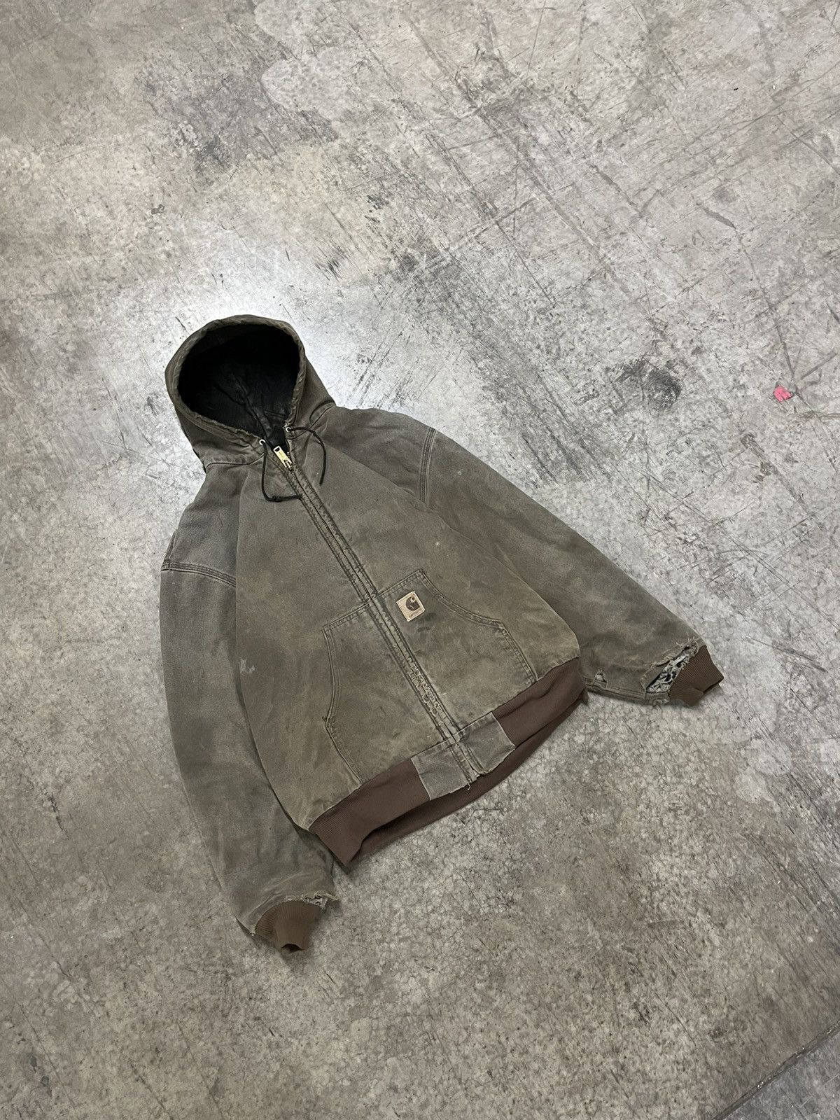 Carhartt × Vintage Carhartt mocha brown perfectly faded and distressed jacket Size US XL / EU 56 / 4 - 1 Thumbnail