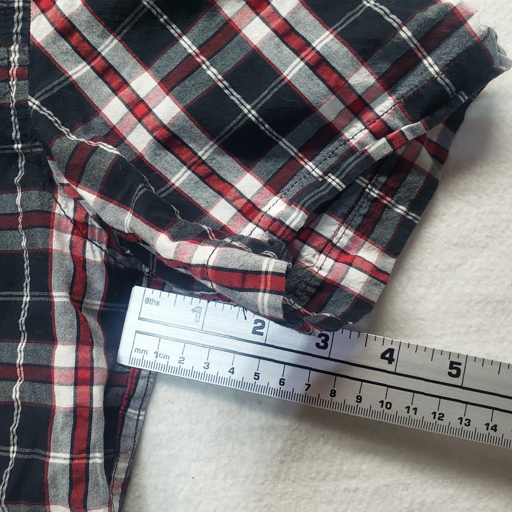 Old Navy Old Navy Shirt Button-Up Plaid Short Sleeve Men's M Black Cotton Flannel Pocket Casual QC Size US M / EU 48-50 / 2 - 5 Thumbnail