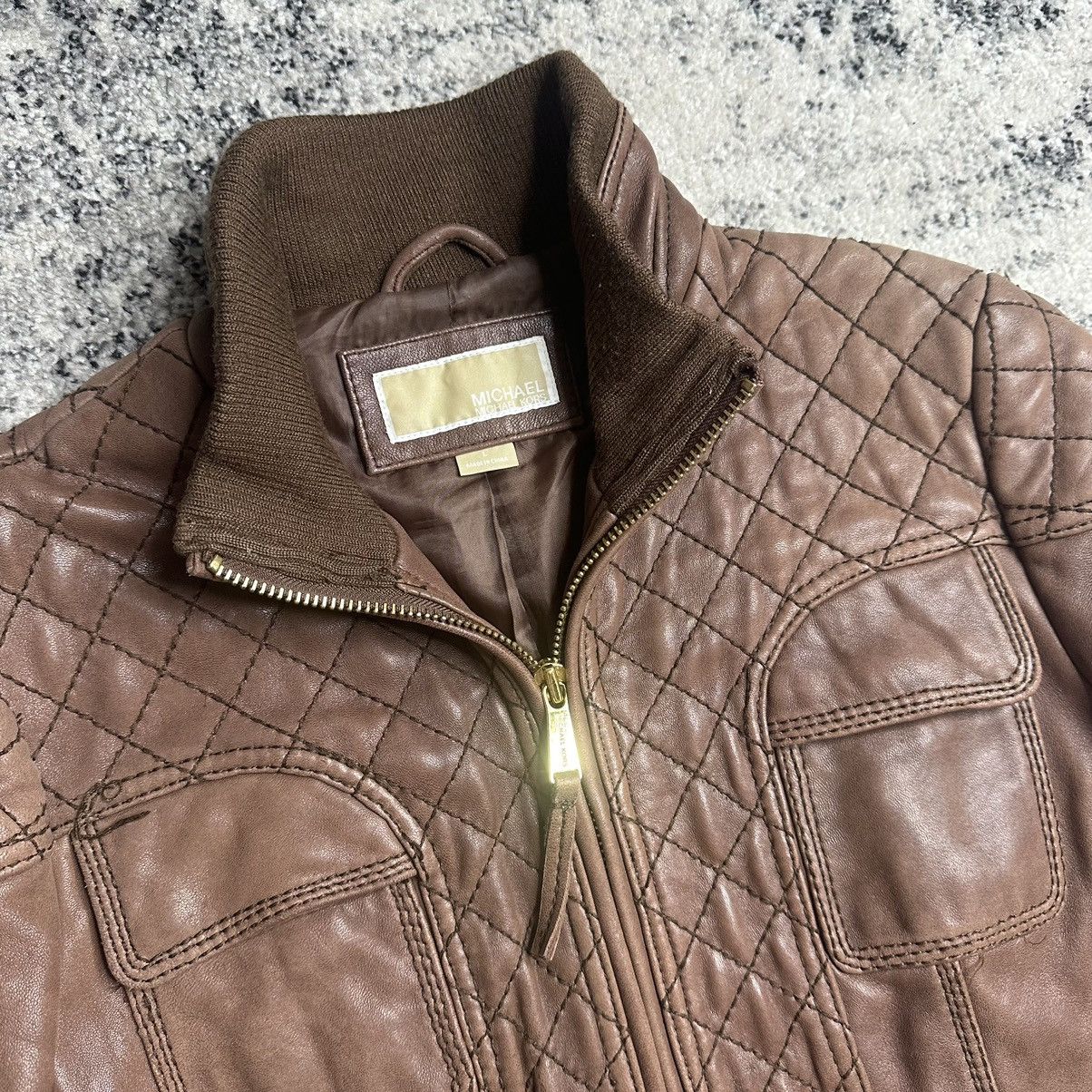 Michael Kors Michael Kors Leather Jacket Luxury Streetwear rare Size L / US 10 / IT 46 - 2 Thumbnail