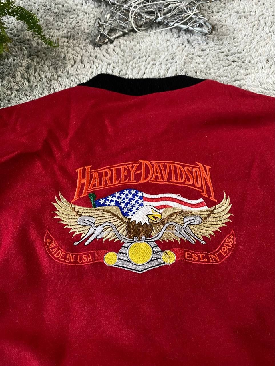 Harley Davidson × Vintage 00s Harley-Davidson Bomber Streetwear Vintage Motor Big Logo Size US M / EU 48-50 / 2 - 3 Thumbnail