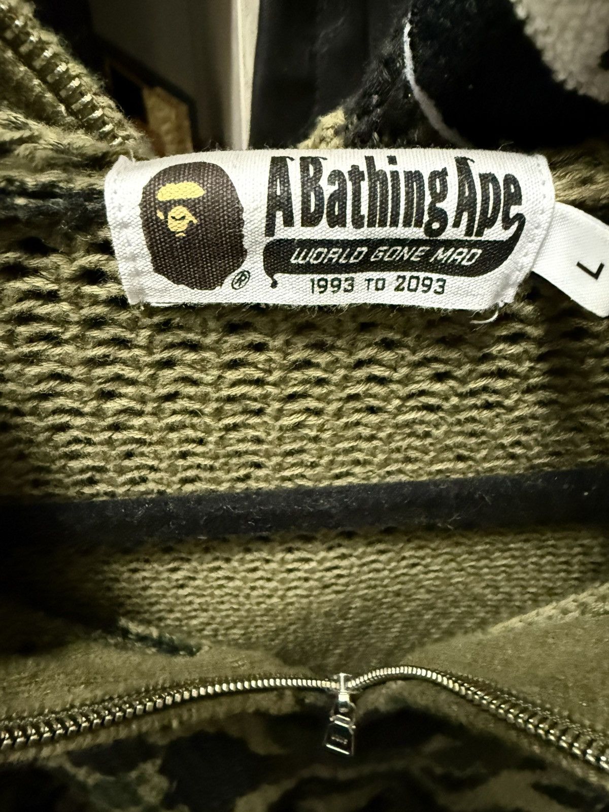 Bape Bathing Ape Crochet Knit 1st Camo BAPE Full Zip Hoodie Size US L / EU 52-54 / 3 - 4 Thumbnail