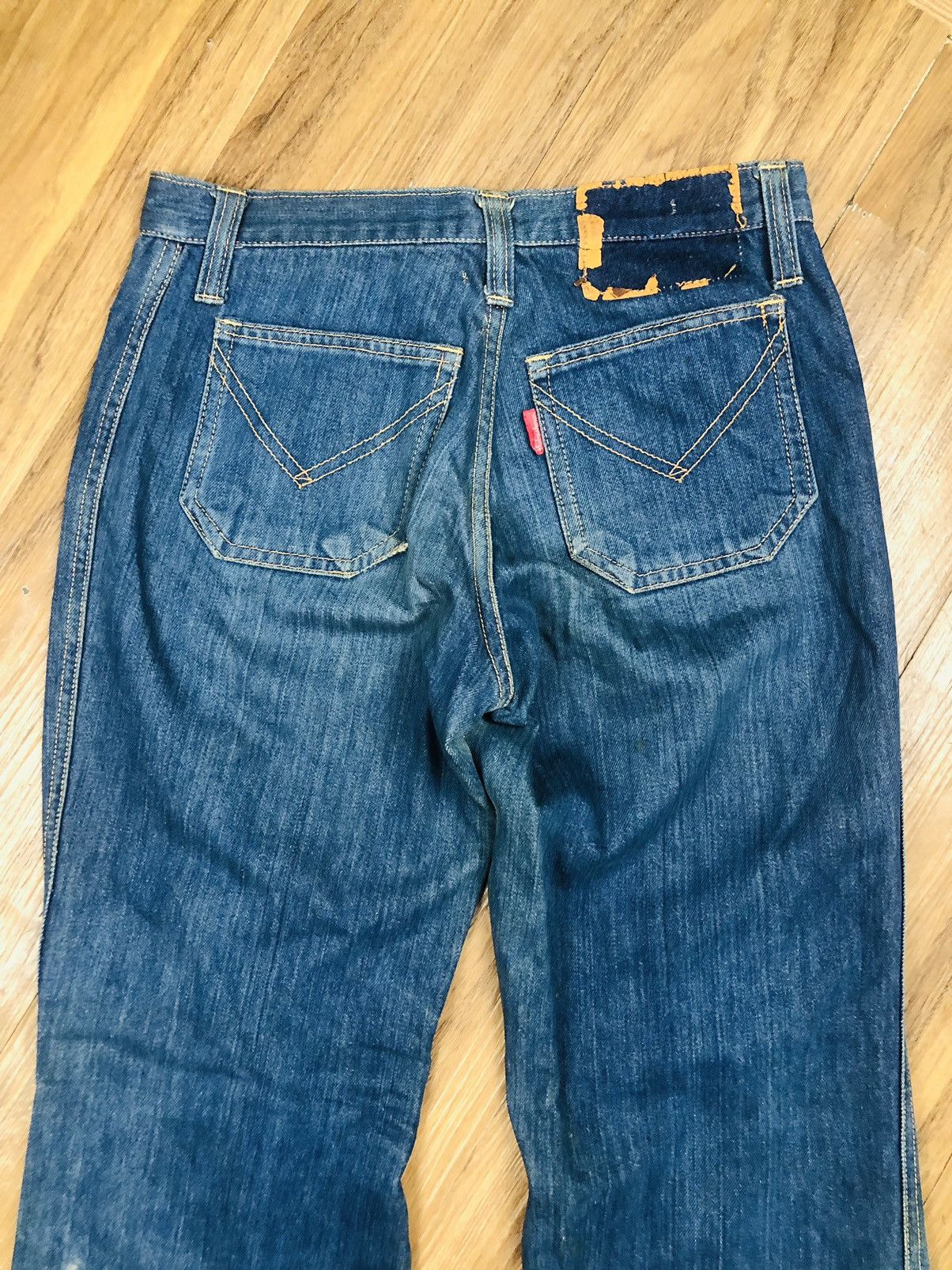 Beauty Beast Rare Vintage Heddon 70s Bell Bottom Flare Jeans (40) Size 32" / US 10 / IT 46 - 11 Thumbnail