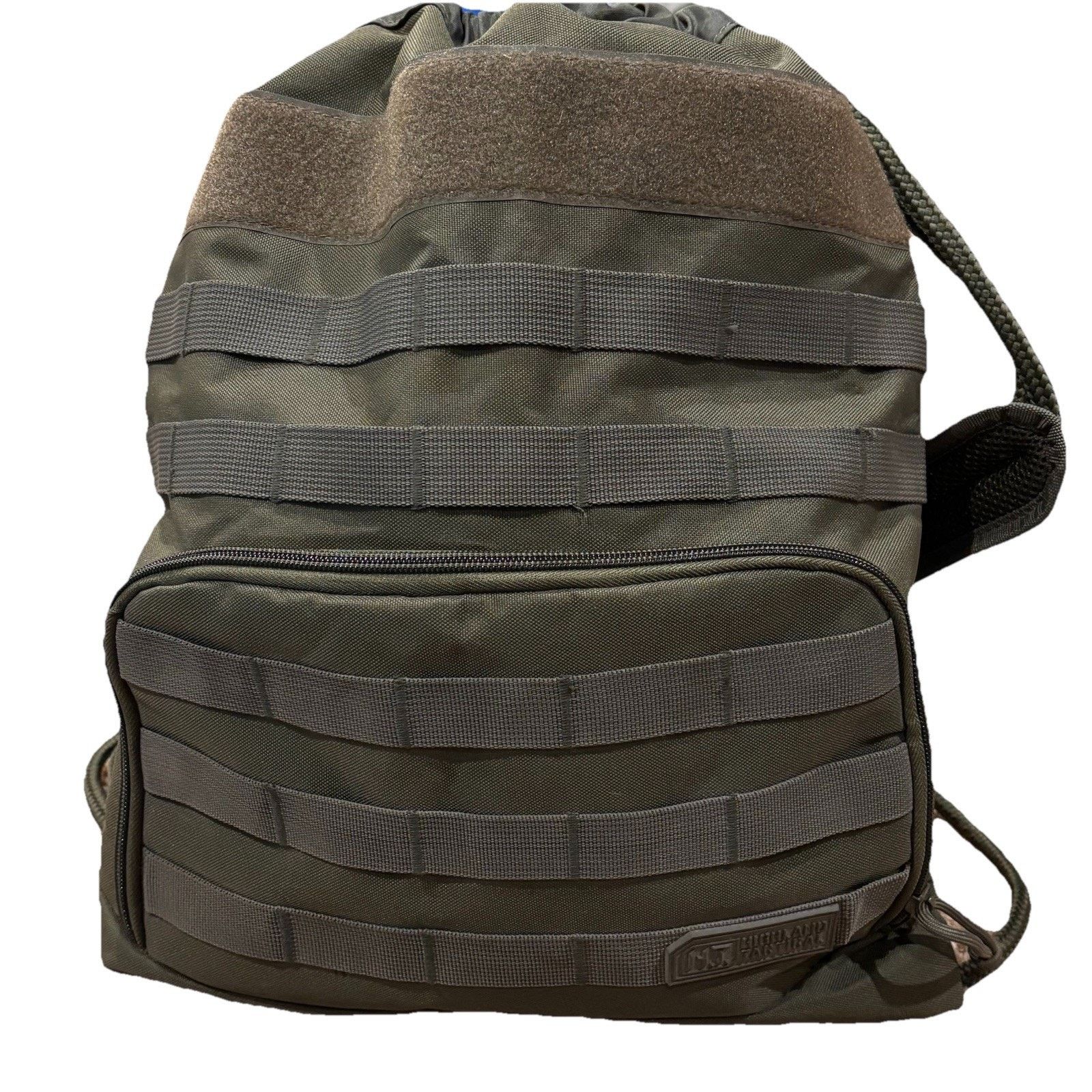 Highland Highland Tactical Drawstring Back Pack MOLLE Webbing Green Size ONE SIZE - 1 Thumbnail