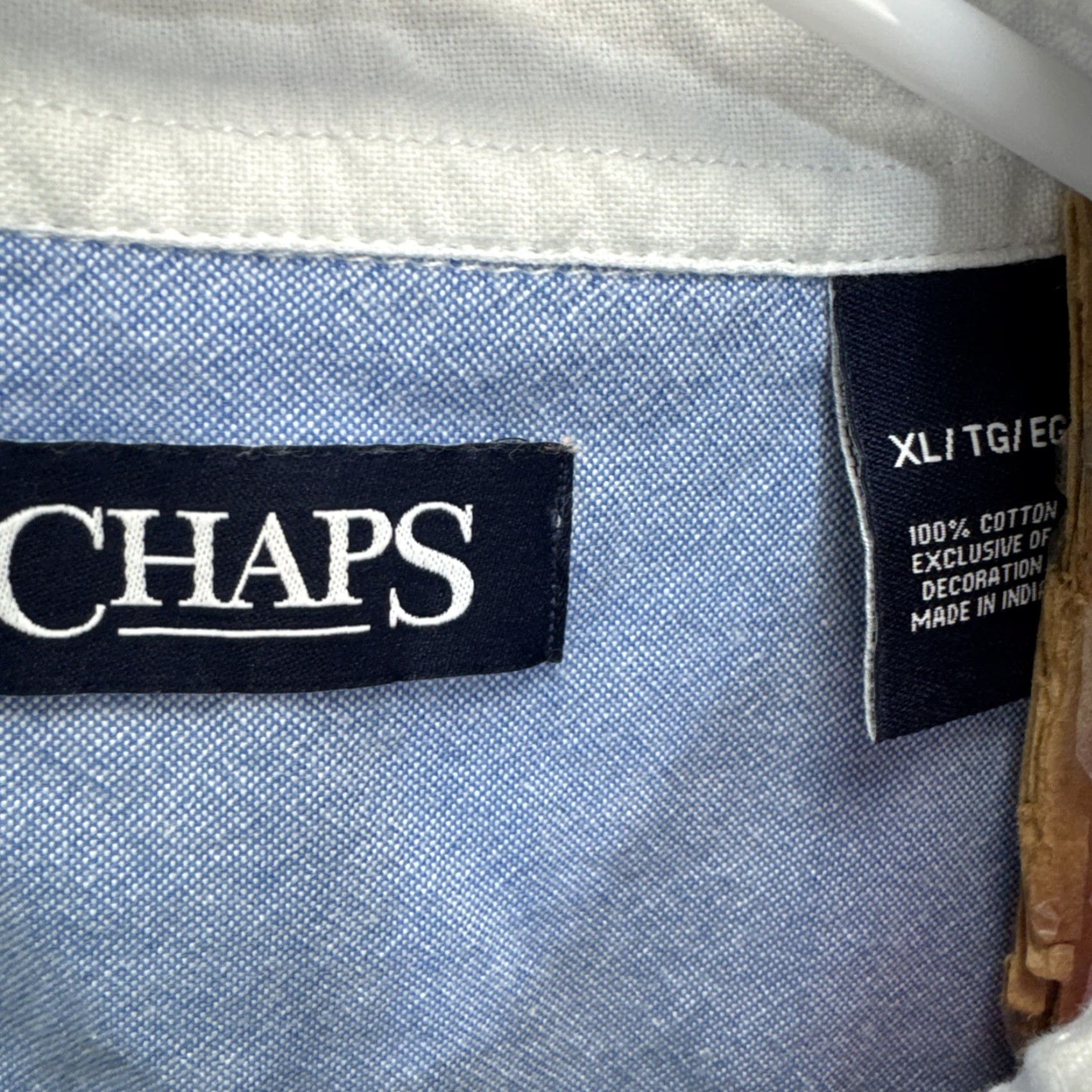 Chaps Chaps Shirt XL Mens Colorblock Oxford Button-Down Chambray Long Sleeve Multicolor Pocket Embroidered Classic Preppy Size US XL / EU 56 / 4 - 2 Thumbnail