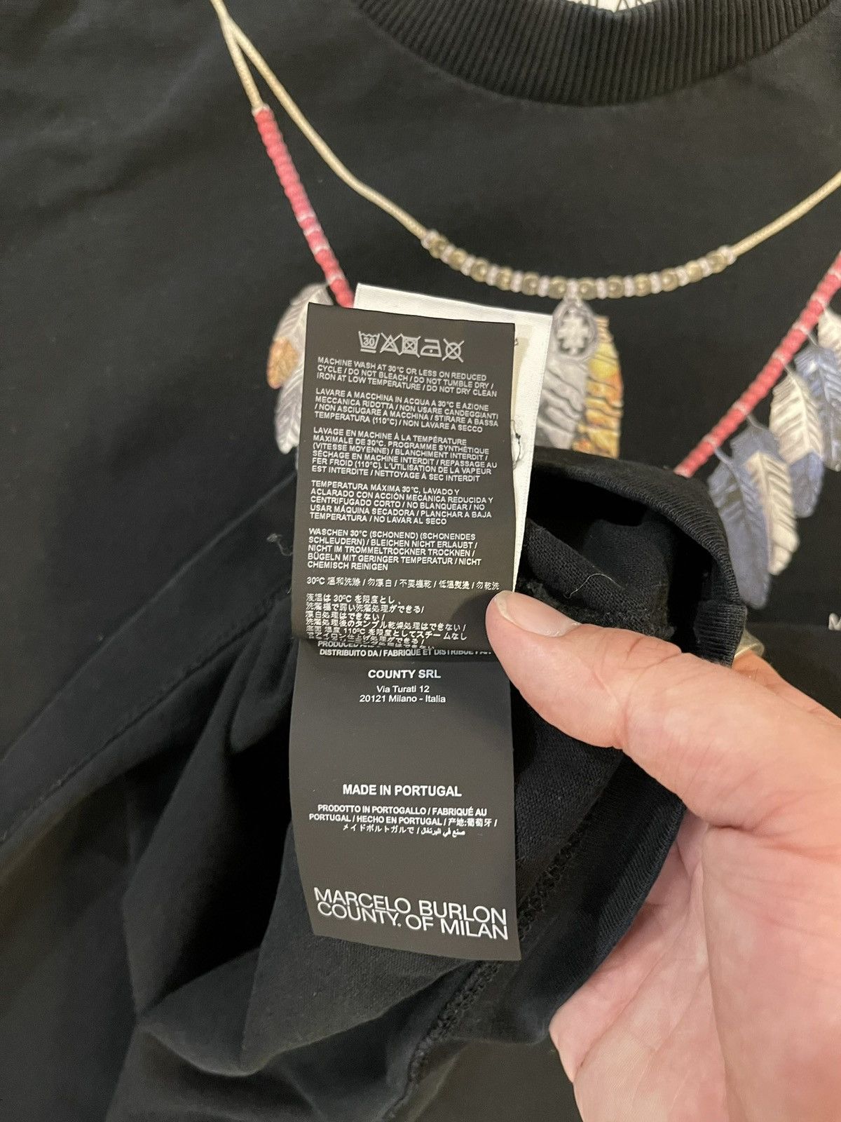 Marcelo Burlon Marcelo Burlon County Of Milan Oversized Feather Tee Size US L / EU 52-54 / 3 - 8 Thumbnail