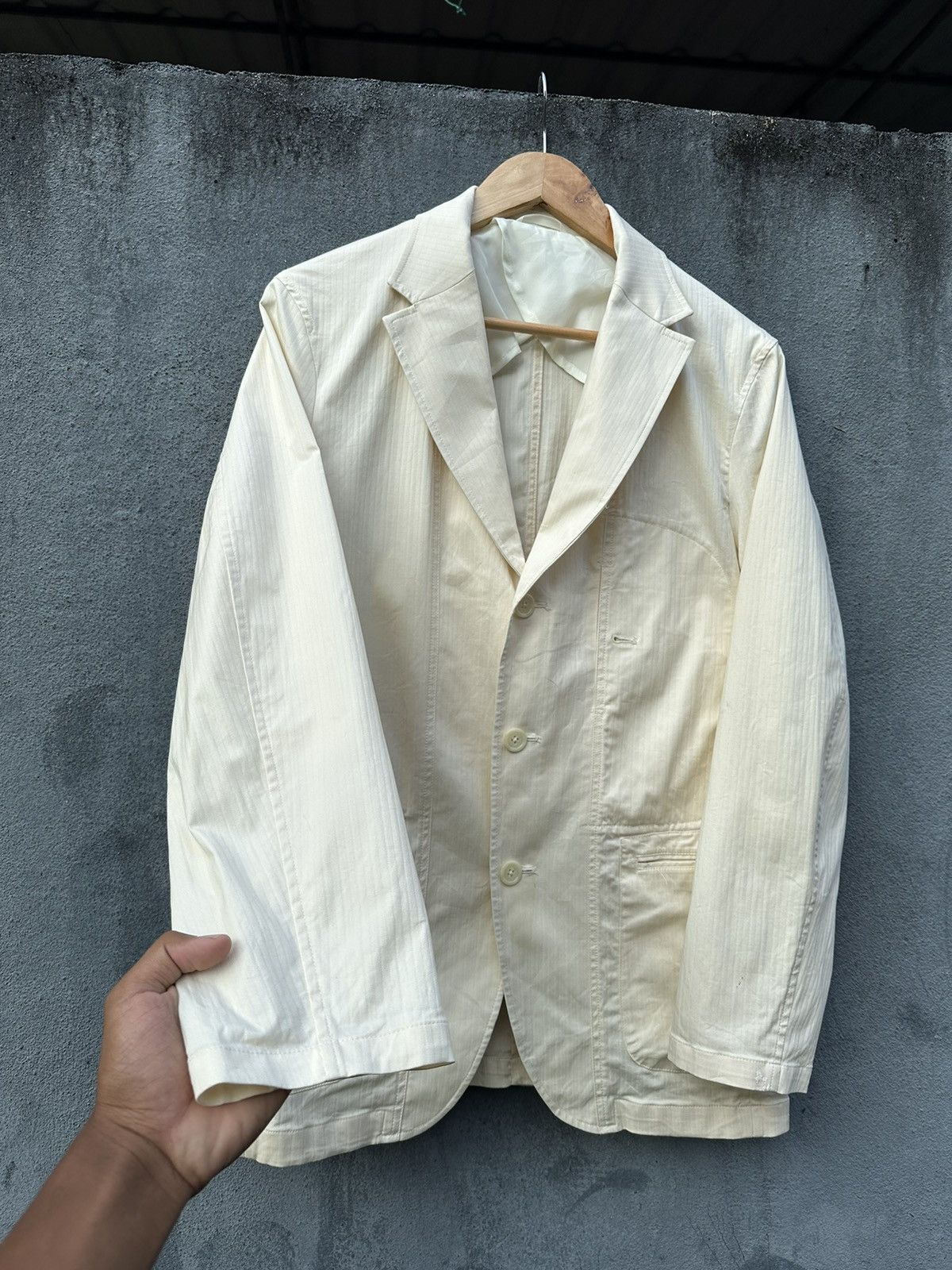 Japanese Brand 👹John Pearce London Cream Chore Jacket Size US S / EU 44-46 / 1 - 6 Thumbnail