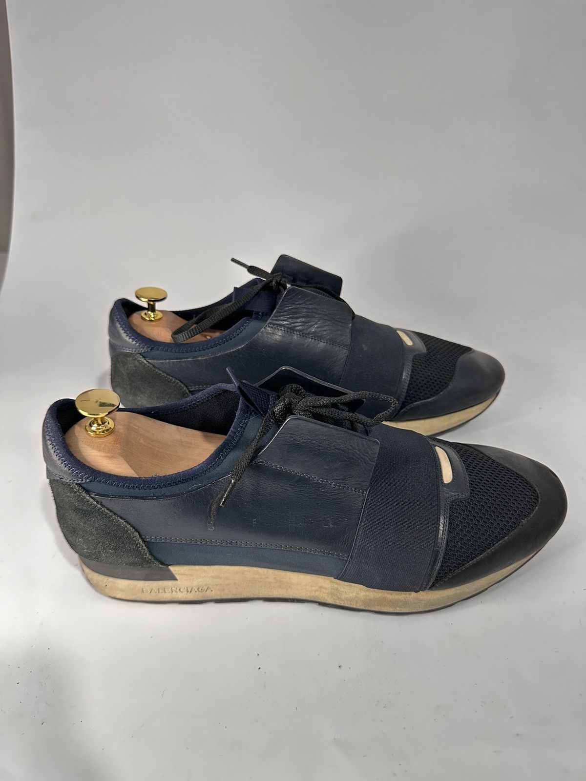 Balenciaga Balenciaga Leather and Mesh Race Runners Mens Sneakers. Size US 11 / EU 44 - 1 Thumbnail