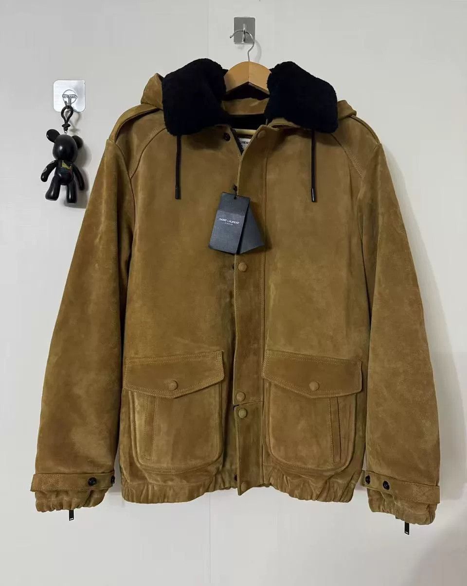 Saint Laurent Paris stylish slp suede coat with hood Size US M / EU 48-50 / 2 - 1 Thumbnail