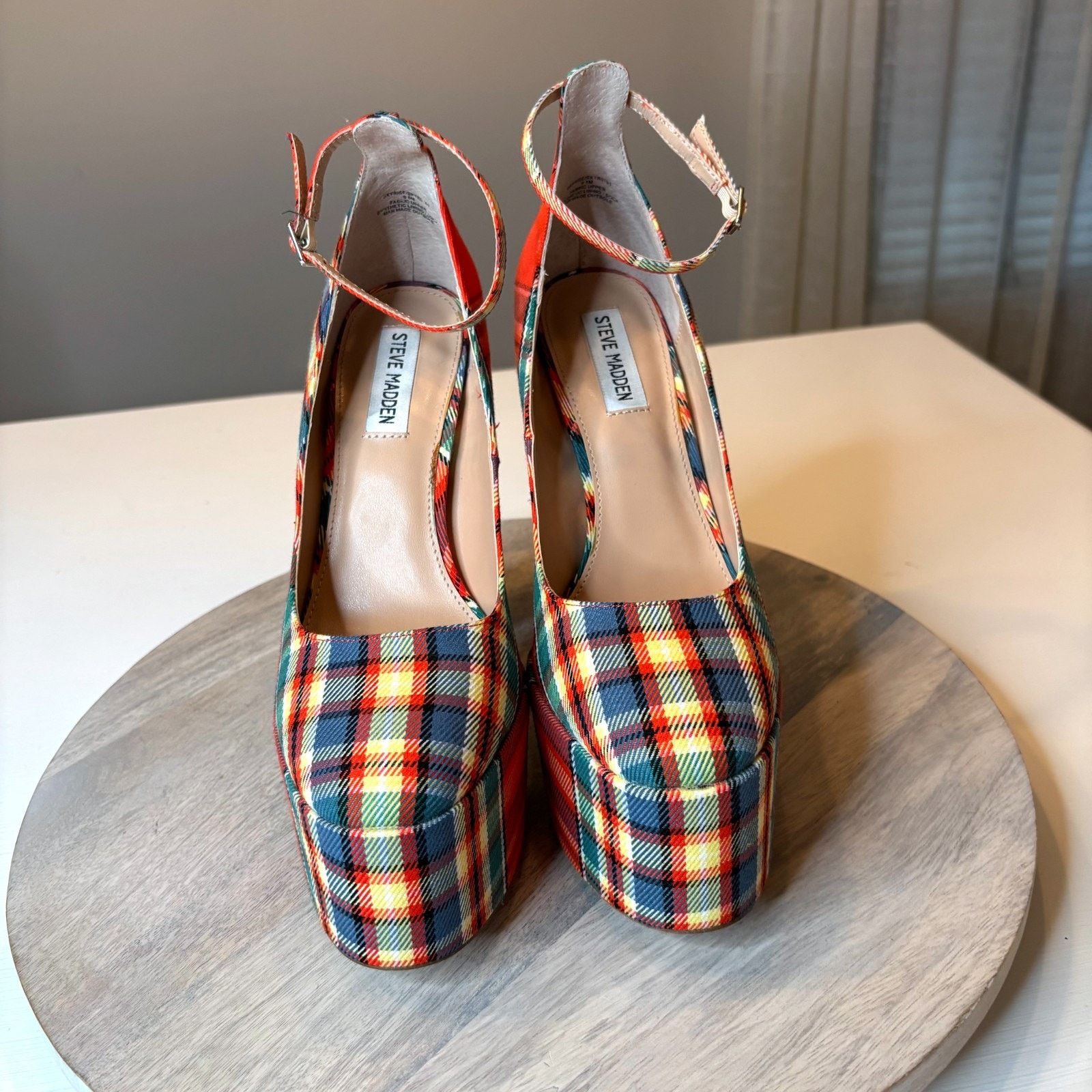 Steve Madden Steve Madden Skyrise Plaid Platform Heels Women's Size 9.5 Size US 9.5 / IT 39.5 - 4 Thumbnail
