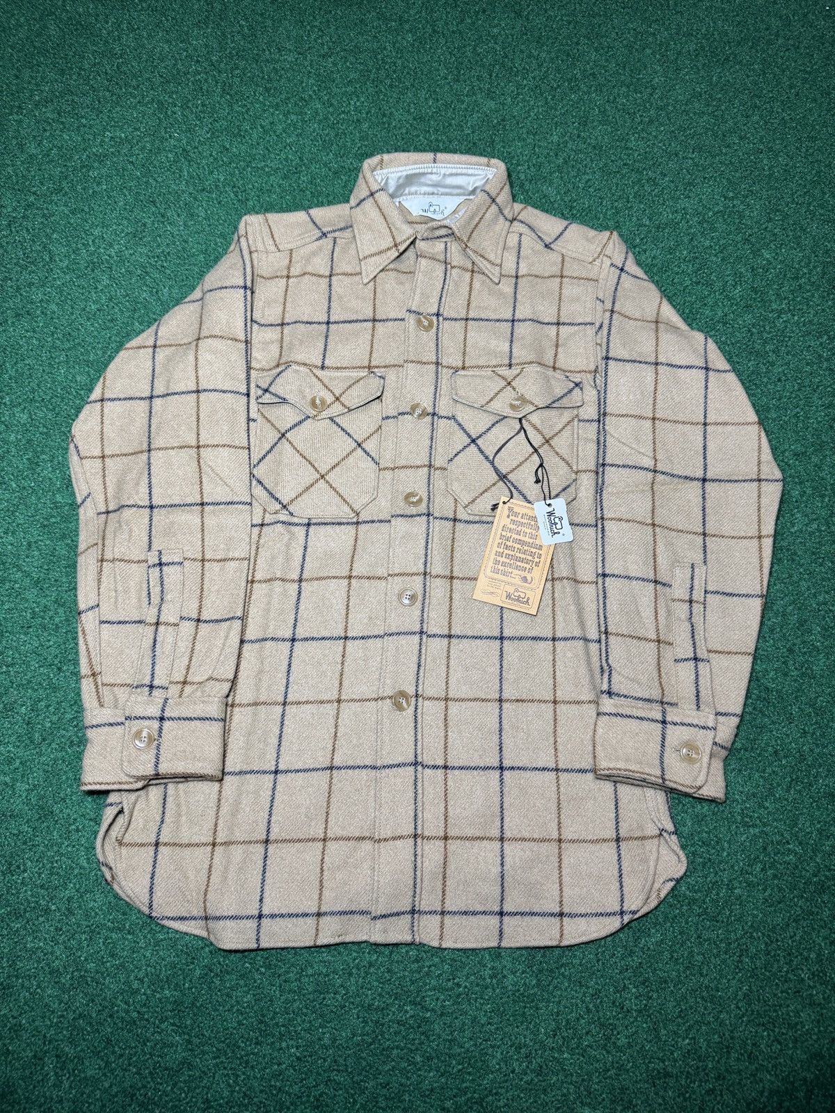 Woolrich Woolen Mills Vtg 60s Woolrich Deadstock Tan Plaid Sm Button Up Wool Shirt Size US S / EU 44-46 / 1 - 1 Thumbnail