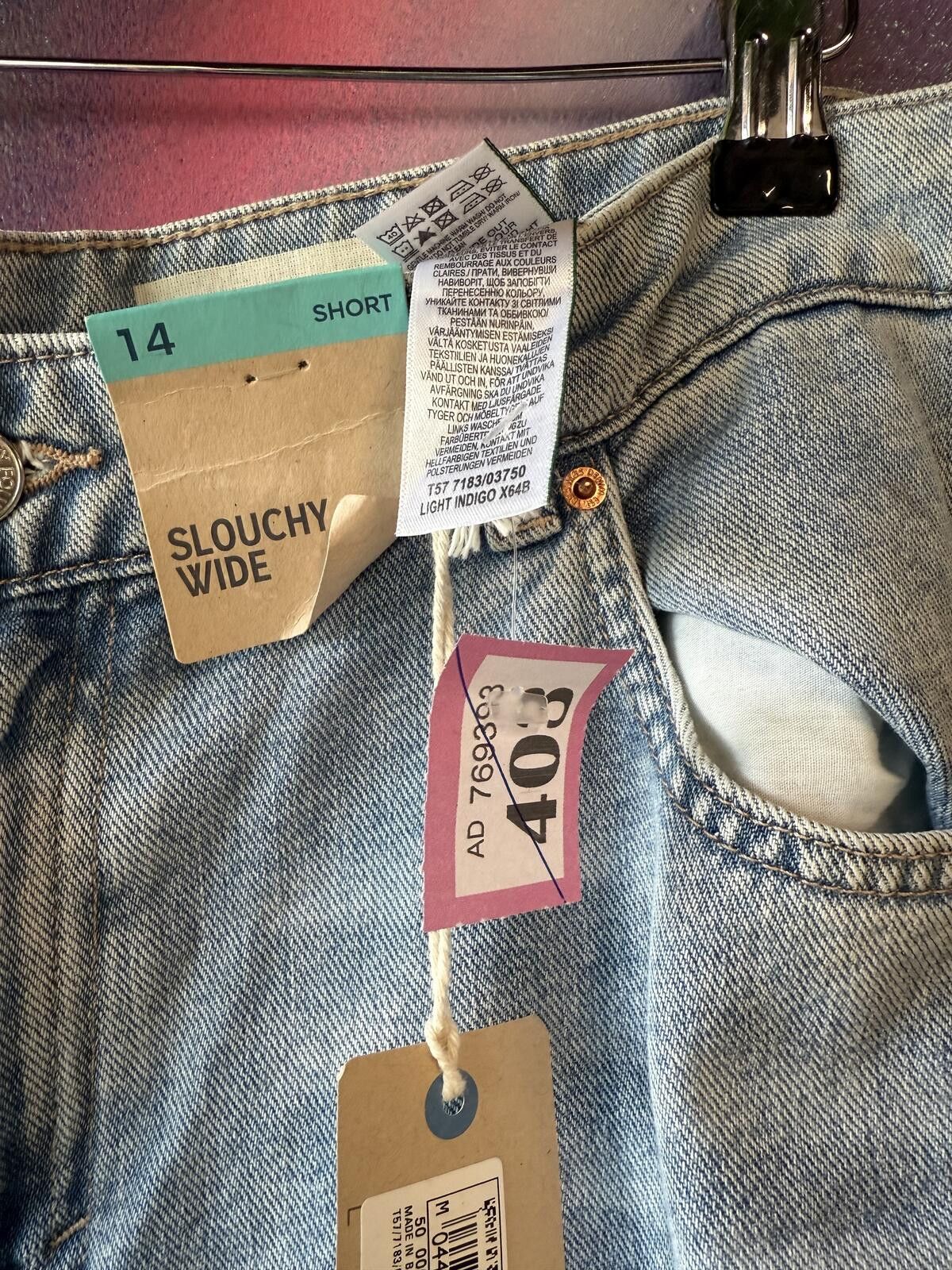 Other M&S collection slouchy wide leg jeans -light indigo blue Size 32" / US 10 / IT 46 - 2 Thumbnail