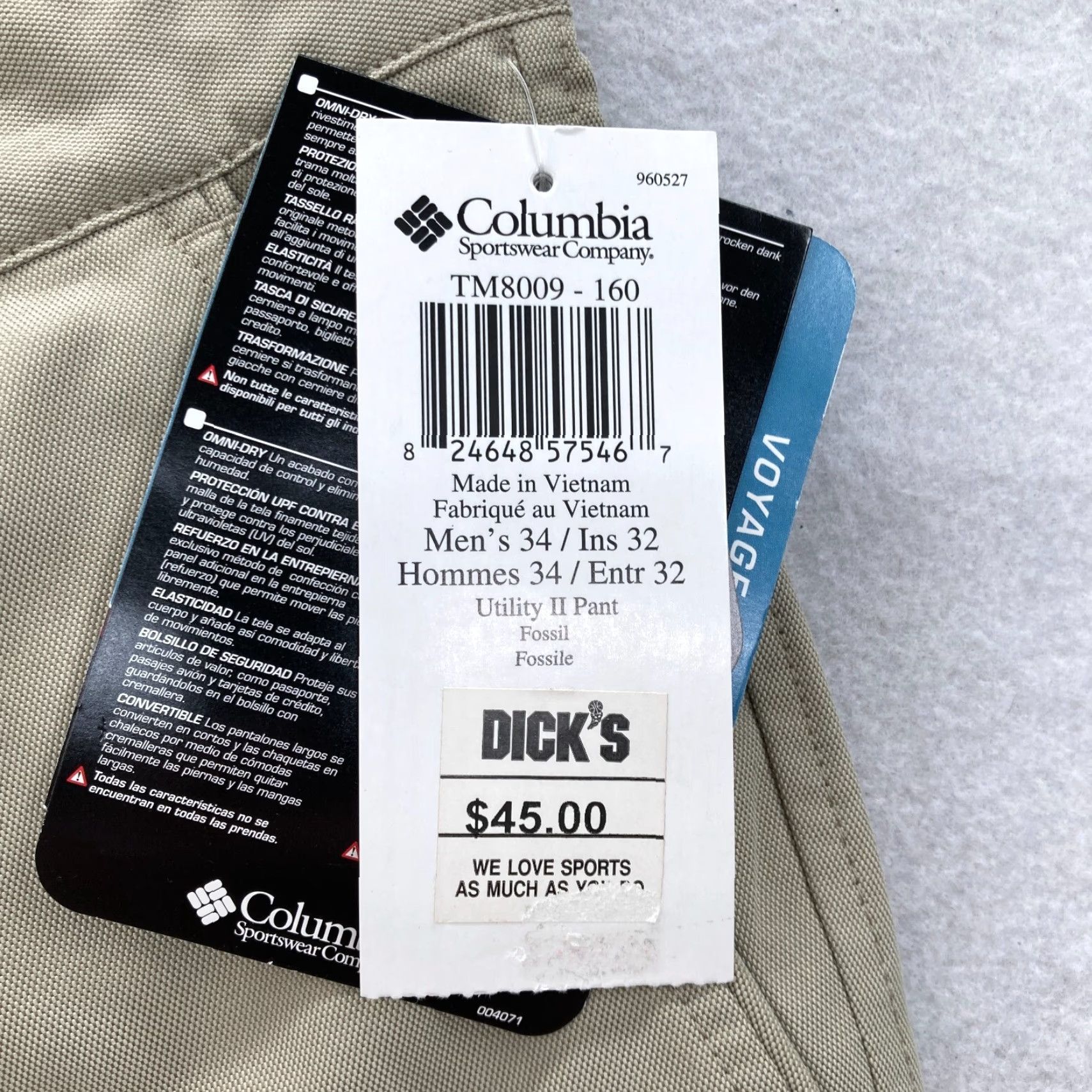 Vintage Columbia GRT Utility II Hiking Pants Mens 34x32 Fossil Beige Pleated Straight Size US 34 / EU 50 - 5 Thumbnail