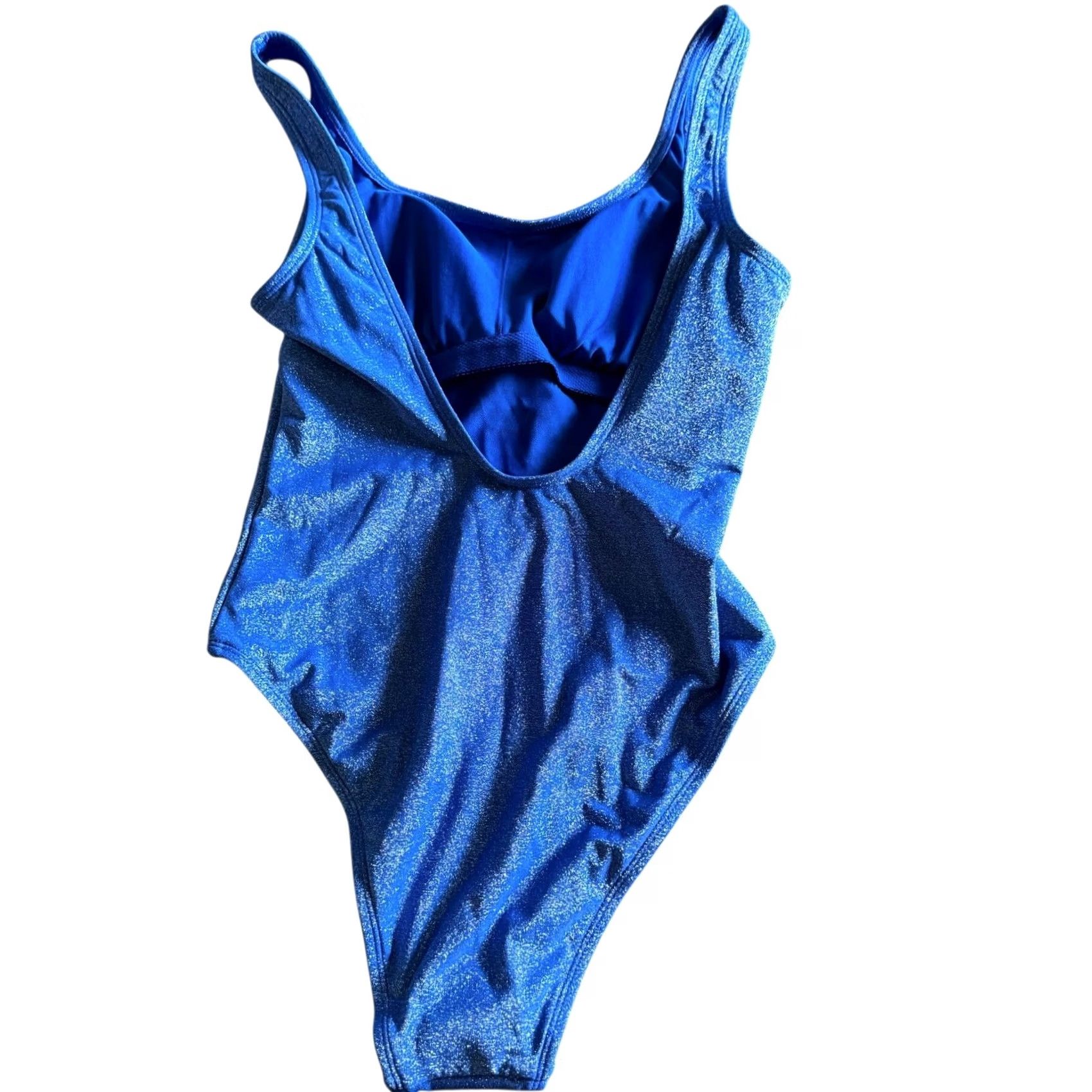 Vintage No Boundaries One Piece Swimsuit Blue Sparkle Shimmer Bodysuit Cheeky NWT S Women Beach Summer Size S / US 4 / IT 40 - 6 Thumbnail