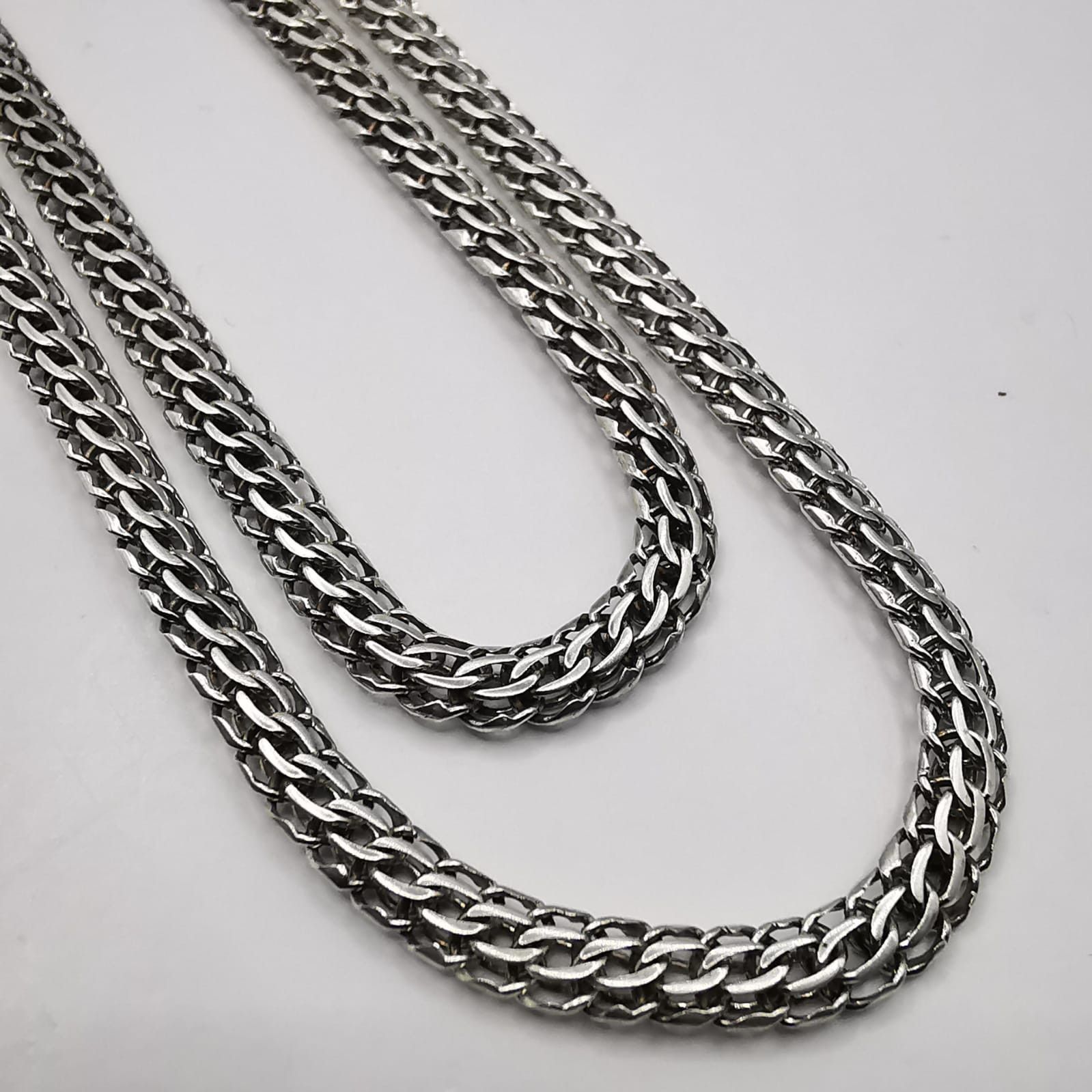 Sterling Silver Vintage Jewelry Chain, 925 Sterling Silver, Signed 12,28g Size ONE SIZE - 4 Thumbnail
