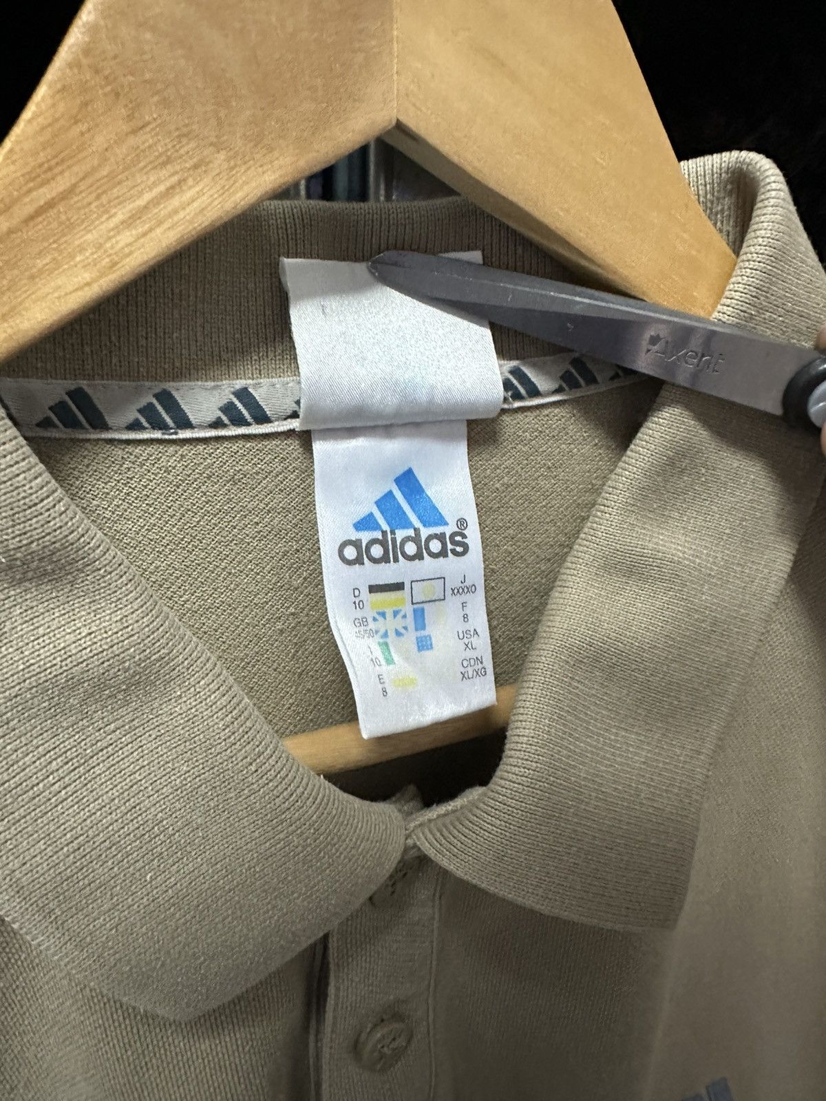 Adidas Vintage 1999 Adidas Polo Shirt Golf S/S Button Beige Top Size US XL / EU 56 / 4 - 8 Thumbnail