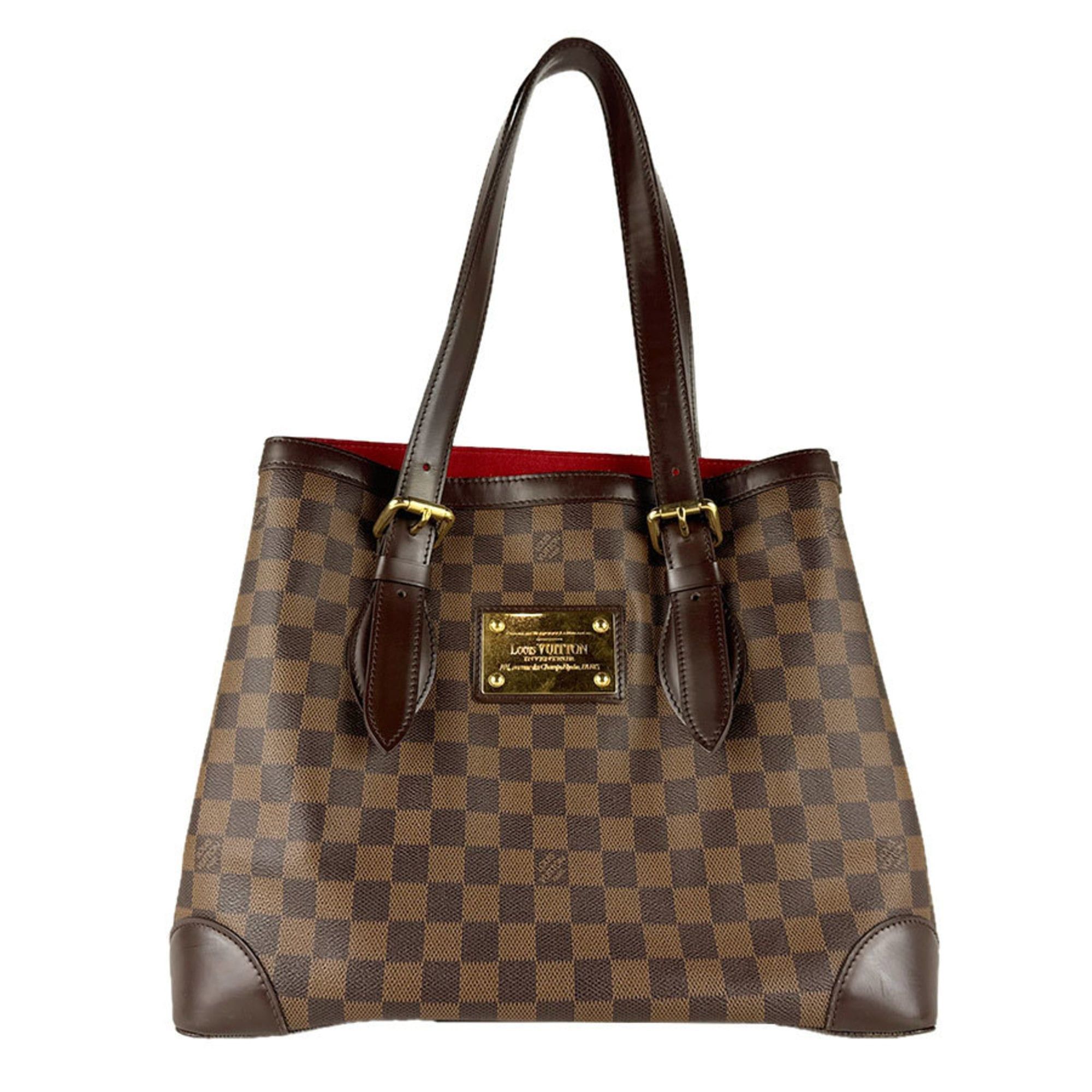 Louis Vuitton Louis Vuitton Damier Hampstead MM Shoulder Bag in Canvas Ebene Leather, Women's, N51204 z8427 Size ONE SIZE - 1 Thumbnail