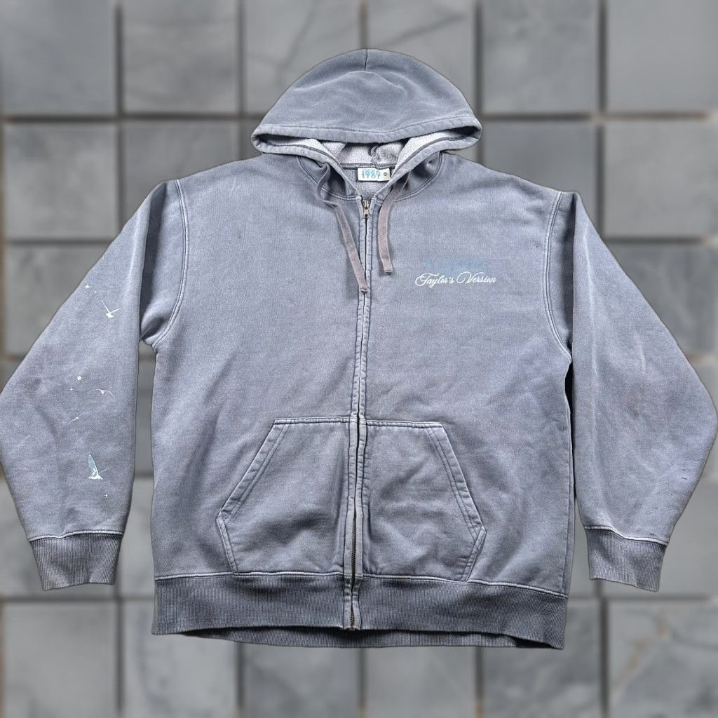 Vintage Taylor Swift 1989 Women's Hoodie Gray Medium Zip-Up Size M / US 6-8 / IT 42-44 - 1 Thumbnail