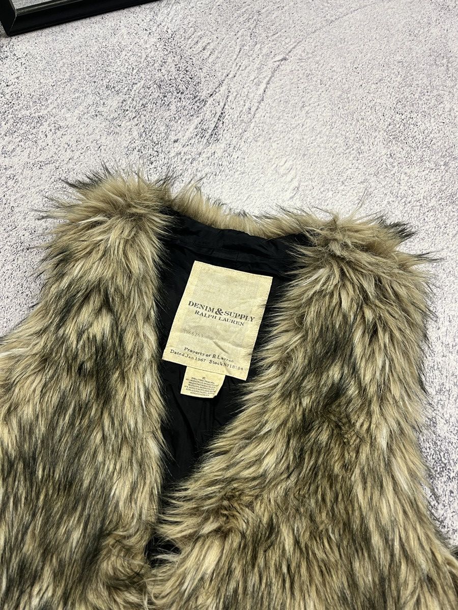 Denim & Supply Ralph Lauren × RRL Ralph Lauren Fur Coat Vest Denim And Supply Ralph Lauren Rare Hype Y2K Size XL / US 12-14 / IT 48-50 - 5 Thumbnail