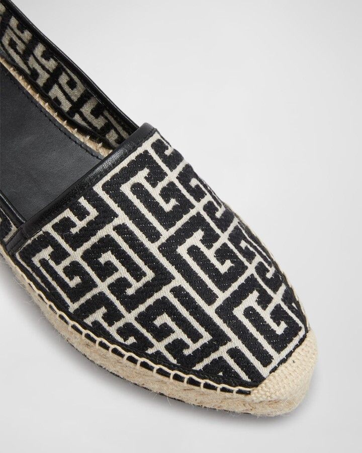 Balmain o1w1db10624 Monogram Espadrillas in Black Size US 12 / IT 42 - 5 Thumbnail