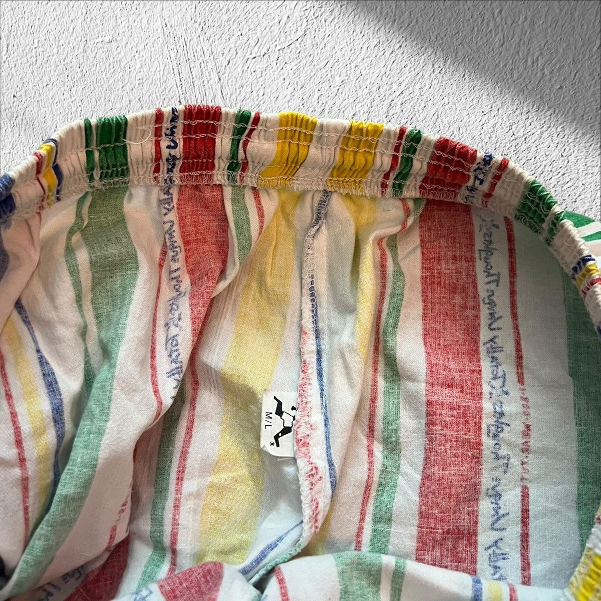 Vintage Vintage 90s Totally Unique Thoughts Striped Cotton Shorts Size US 30 / EU 46 - 5 Thumbnail