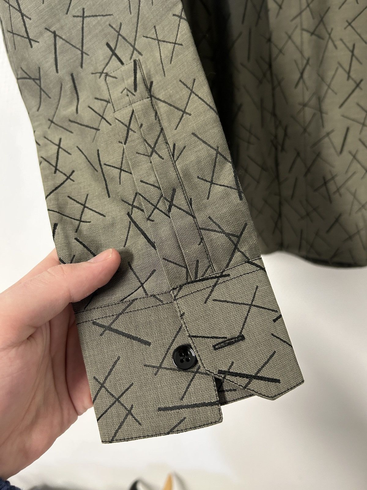 Saint Laurent Paris FW2019 Sample Cross Jacquard Shirt Size US M / EU 48-50 / 2 - 3 Thumbnail