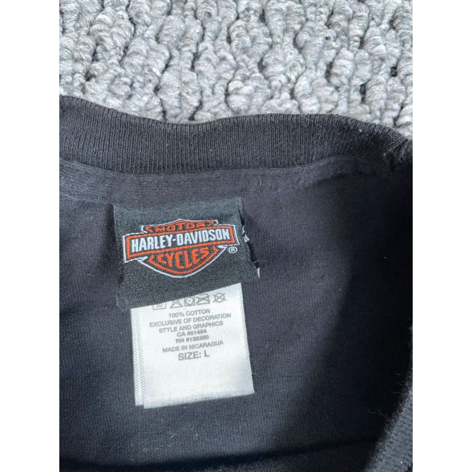 Harley Davidson VINTAGE Harley-Davidson Lion Print T-Shirt Men L Black Chicago 2019 Graphic Print Reg Fit Short Sleeve Crew Neck Size US L / EU 52-54 / 3 - 3 Thumbnail