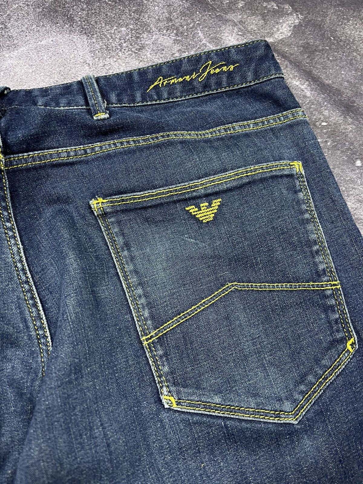 Emporio Armani Armani Jeans Metal Logo Jeans Denim Vintage Streetwear Y2K Size US 36 / EU 52 - 5 Thumbnail