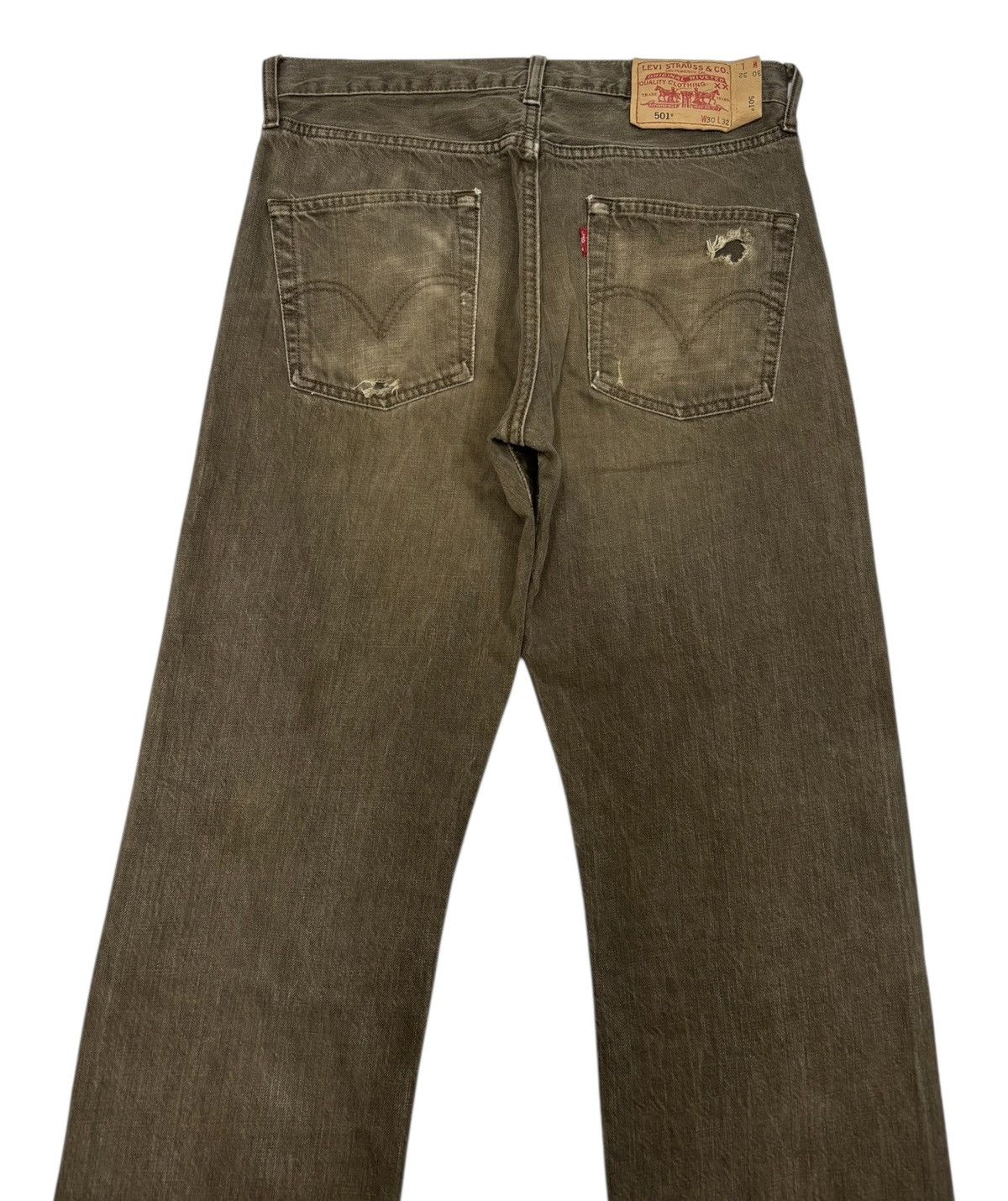Kapital THRASHED Rusty Brown Levis 501 Distress Denim Rick Owens Size US 30 / EU 46 - 4 Thumbnail