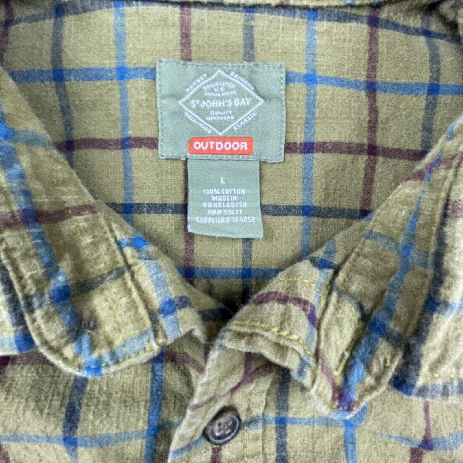 St. Johns Bay St Johns Bay Outdoor Shirt Mens Large Flannel Plaid Cabin Size US L / EU 52-54 / 3 - 3 Thumbnail