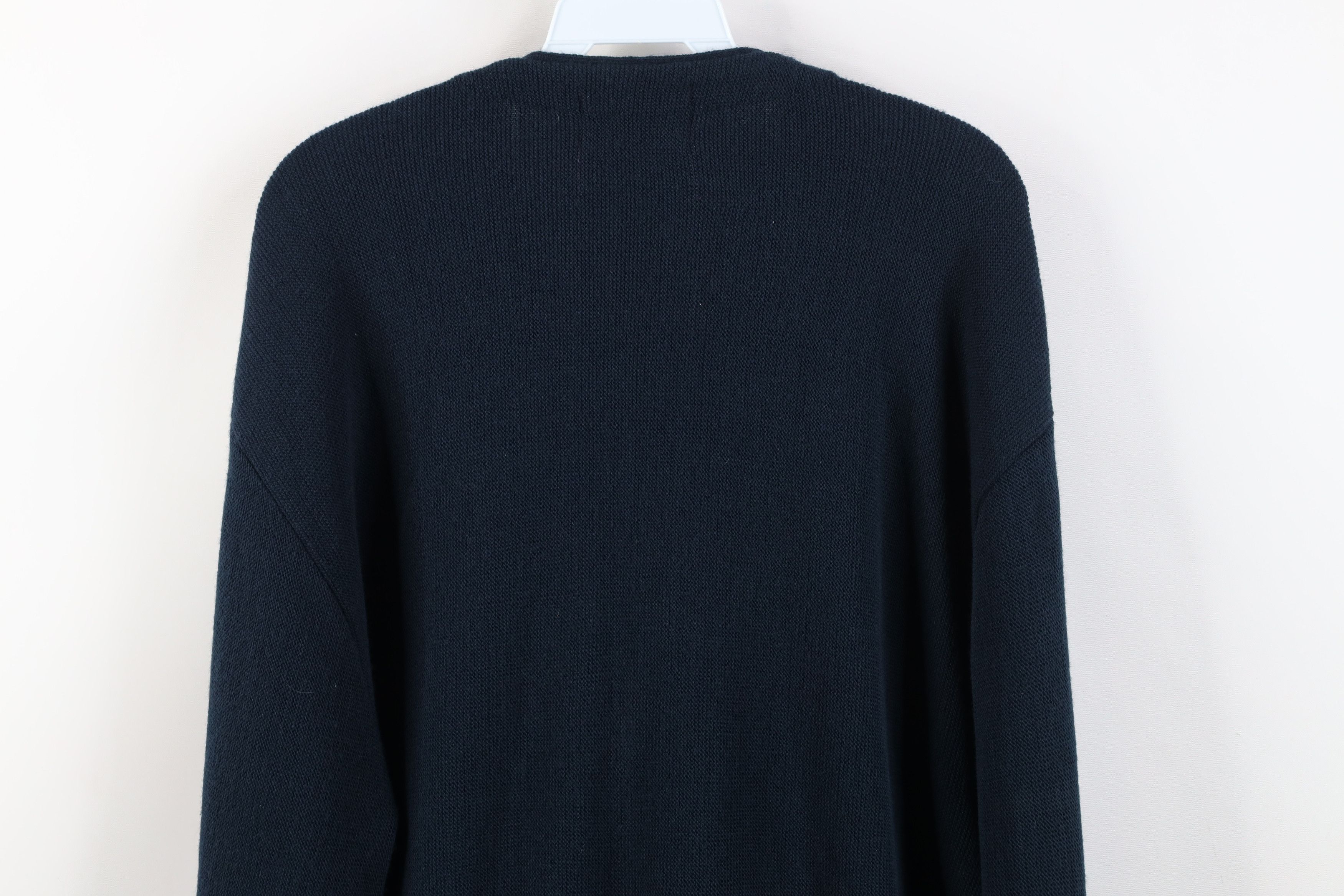 Vintage Vintage 70s 80s Streetwear Knit Cardigan Sweater Blue USA Size US L / EU 52-54 / 3 - 11 Thumbnail