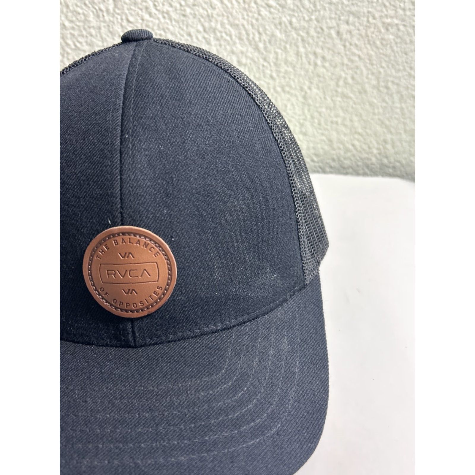 RVCA RVCA The Balance of Opposite Black Snapback Hat Men OSFM Adjustable Brown Logo Size ONE SIZE - 4 Thumbnail