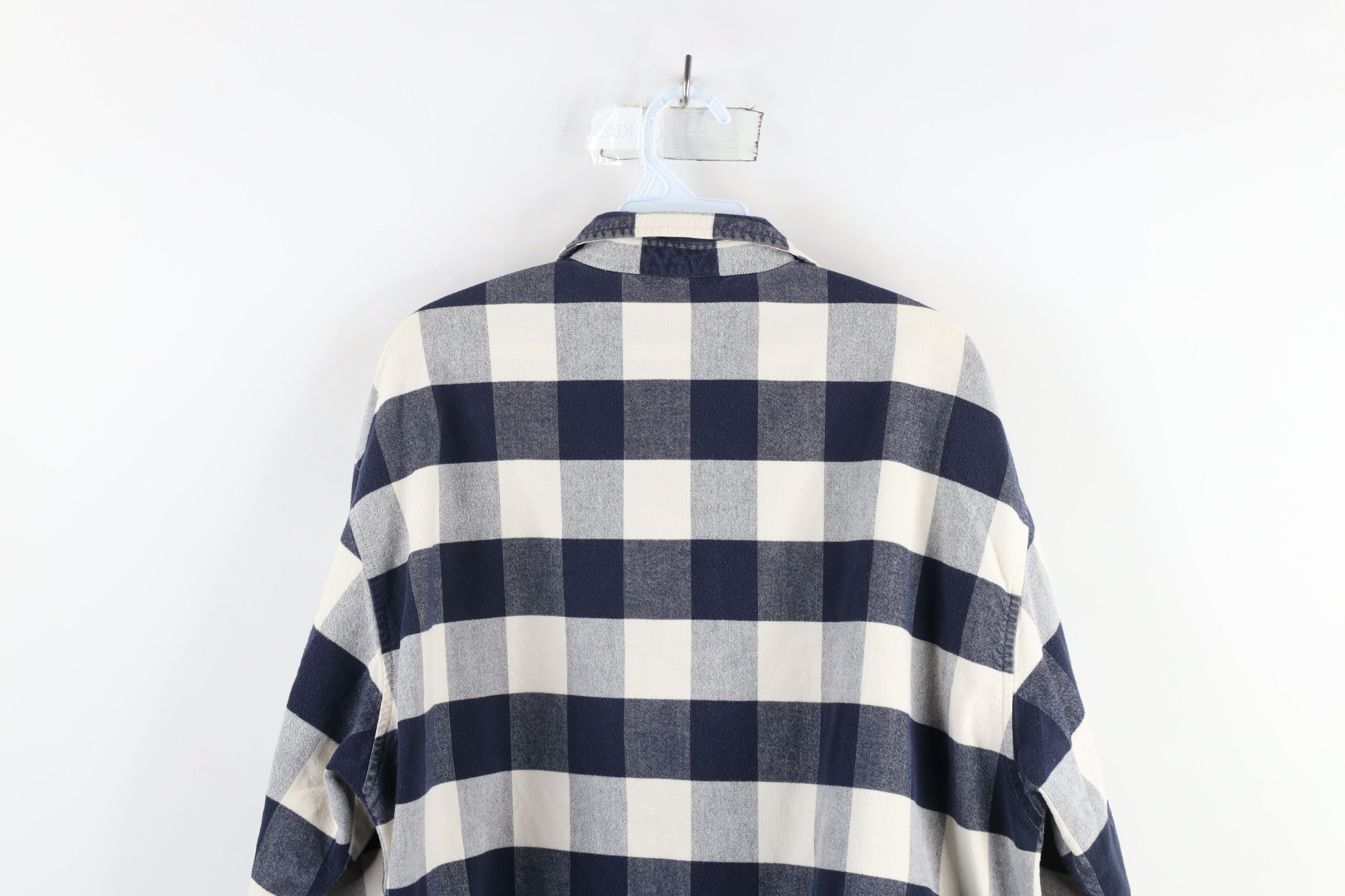 Eddie Bauer × Vintage Vintage 90s Eddie Bauer Flannel Button Shirt Plaid Cotton Size S / US 4 / IT 40 - 10 Thumbnail