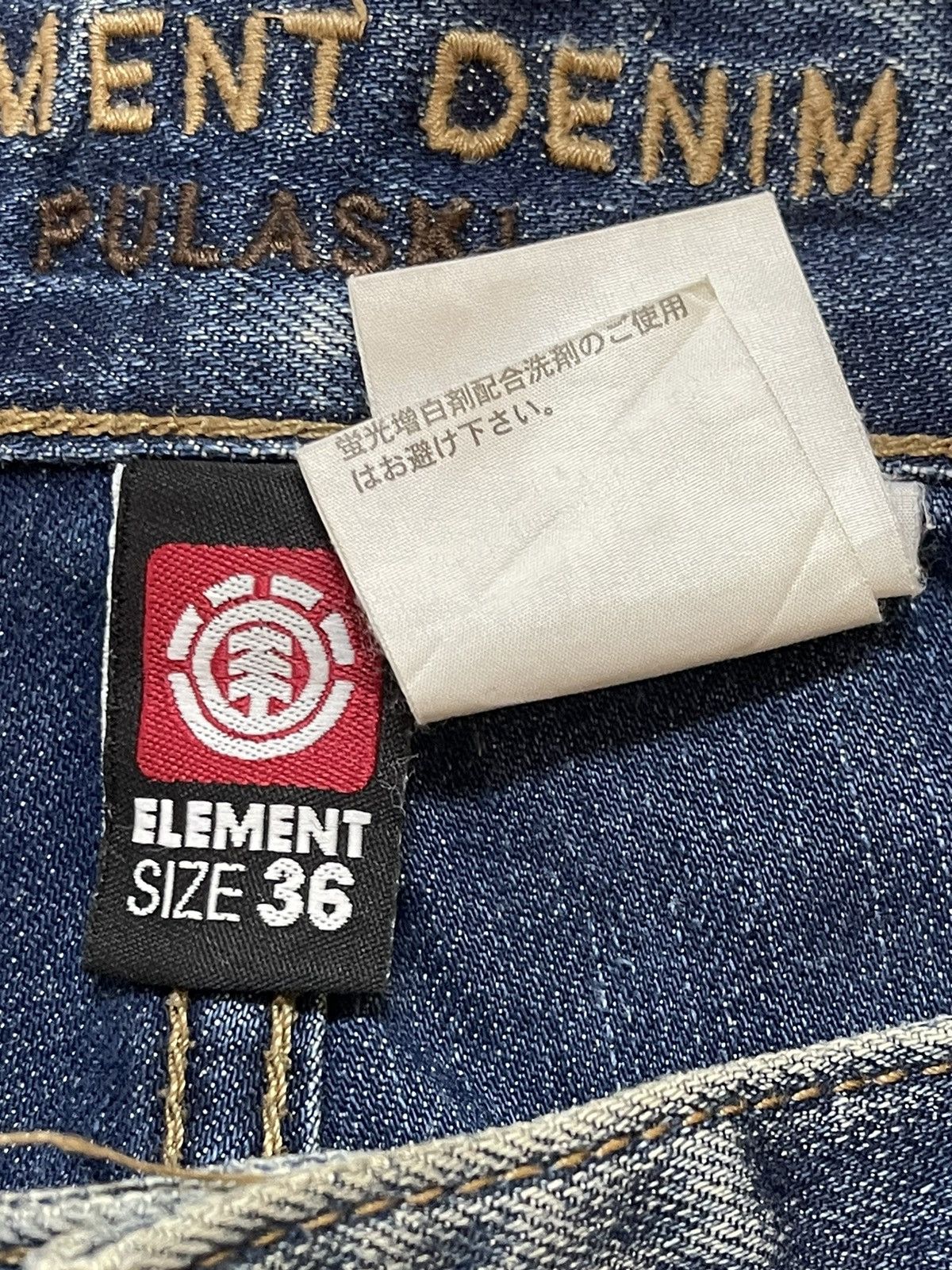 Element Vintage 90s Elements Skateboard Faded Wash Wide Leg Baggy Size US 37 - 10 Thumbnail